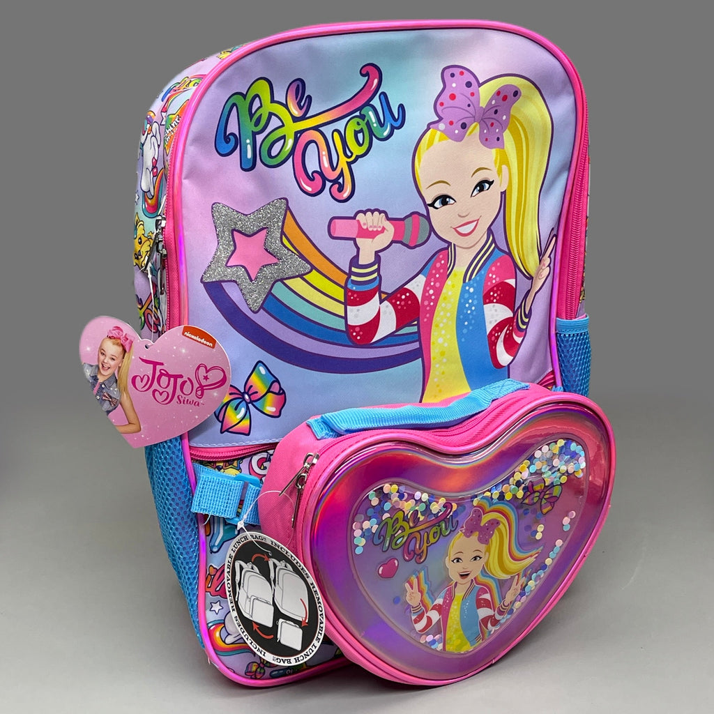 ACCESSORY INNOVATIONS JOJO Siwa 5-PK Nickelodeon “Be You” Backpack & Lunch Bag Pink