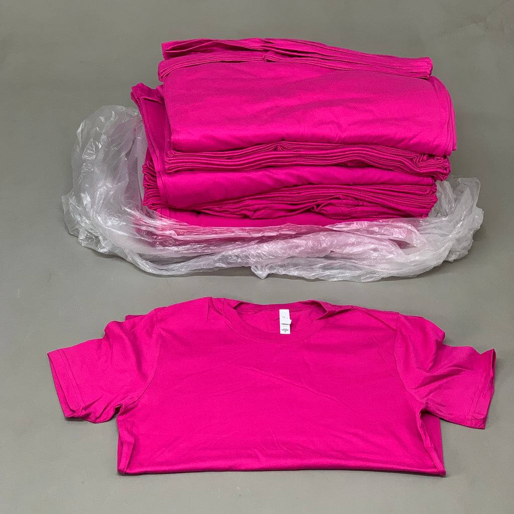 BELLA + CANVAS (12-PACK) Unisex Crewneck Short Sleeve Tees Sz L Berry (New)