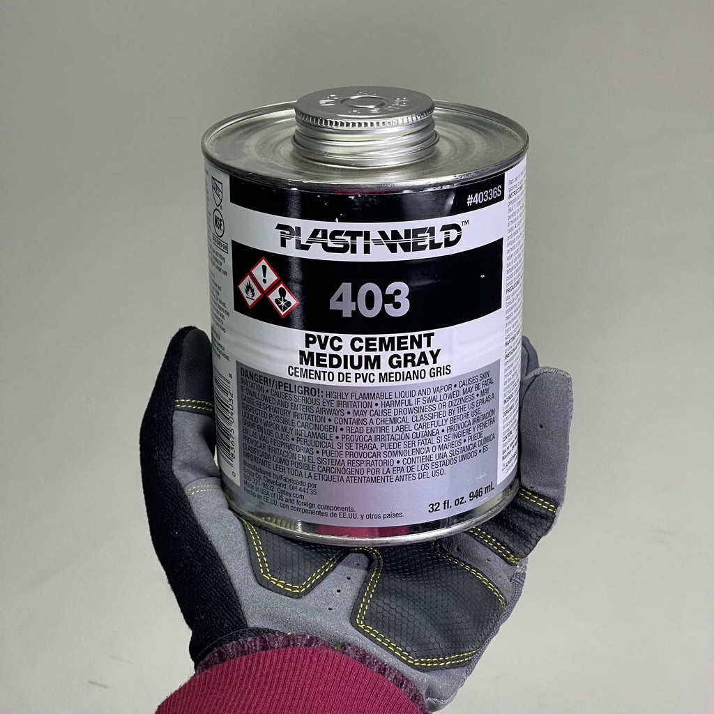 PLASTI-WELD (3 PACK) 403 PVC Cement Medium Gray 32 fl oz G40336S