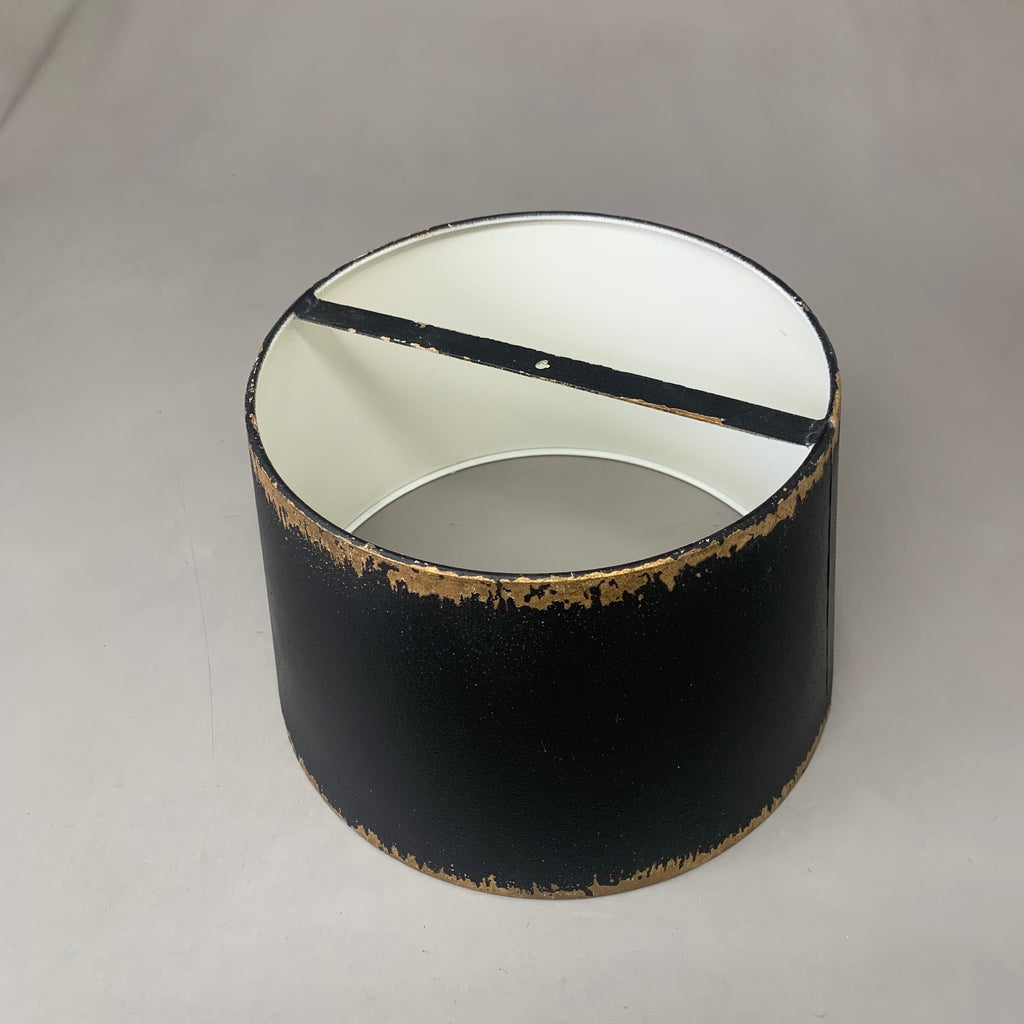RAZ IMPORTS Antique Lamp w/ Shade 13.5" D X 26" H Black/Gold 4532219