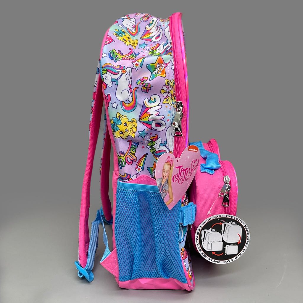 ACCESSORY INNOVATIONS JOJO Siwa 5-PK Nickelodeon “Be You” Backpack & Lunch Bag Pink
