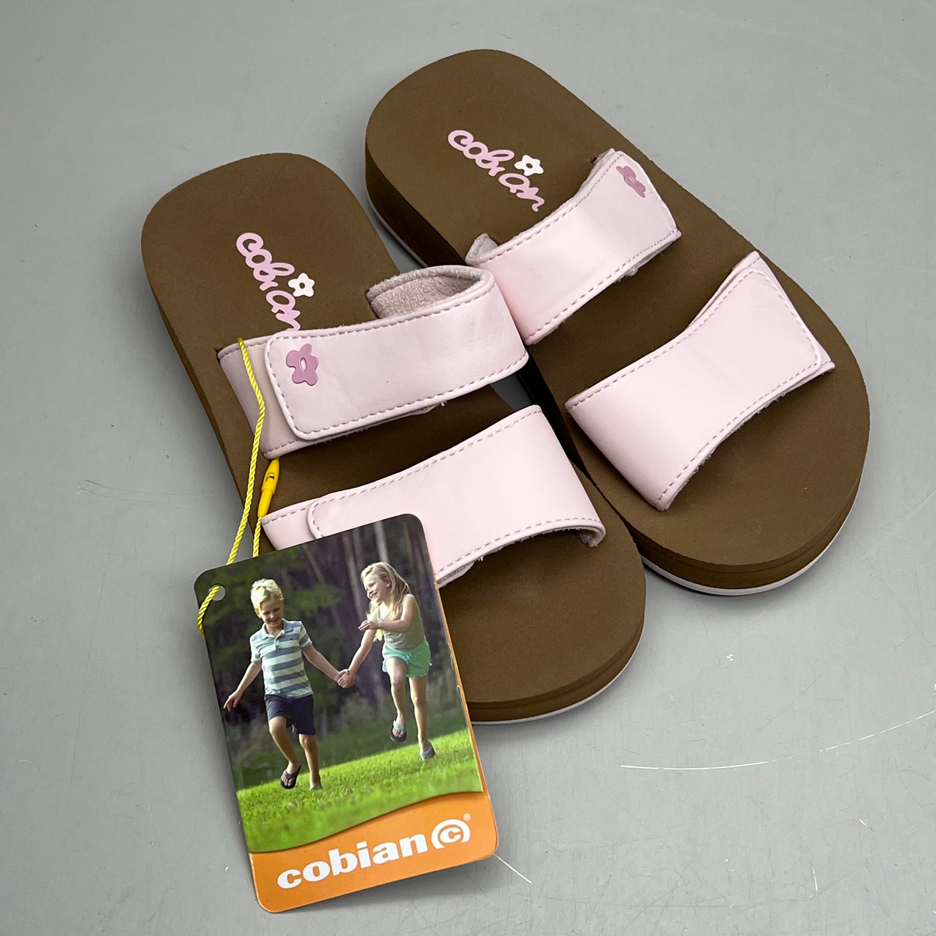COBIAN Lil' Dana Strap Flower Sandals Kid's Sz 4/5 Pink LDA24-650-4/5