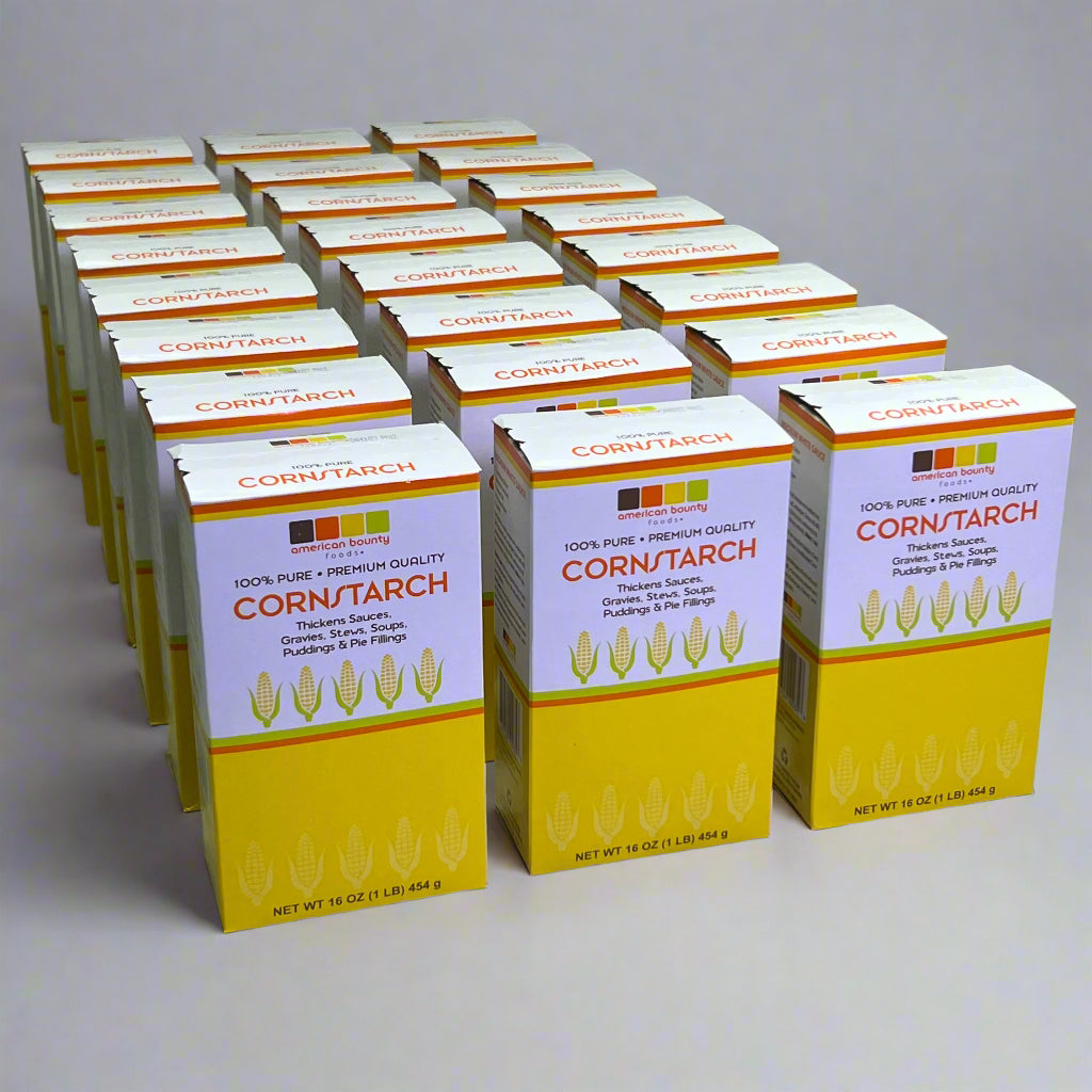 AMERICAN BOUNTY FOODS Cornstarch (24 PACK) Thickens Sauces 16 oz BB 11/27 (New)