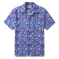 Hawaiian Shirt For Men Midnight Garden By Jill Labieniec Print Shirt Camp Collar 100% Cotton