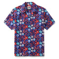 Summer Hawaiian Shirt For Men The Big Dive By Lucille Pattern Print Shirt Camp Collar 100% Cotton