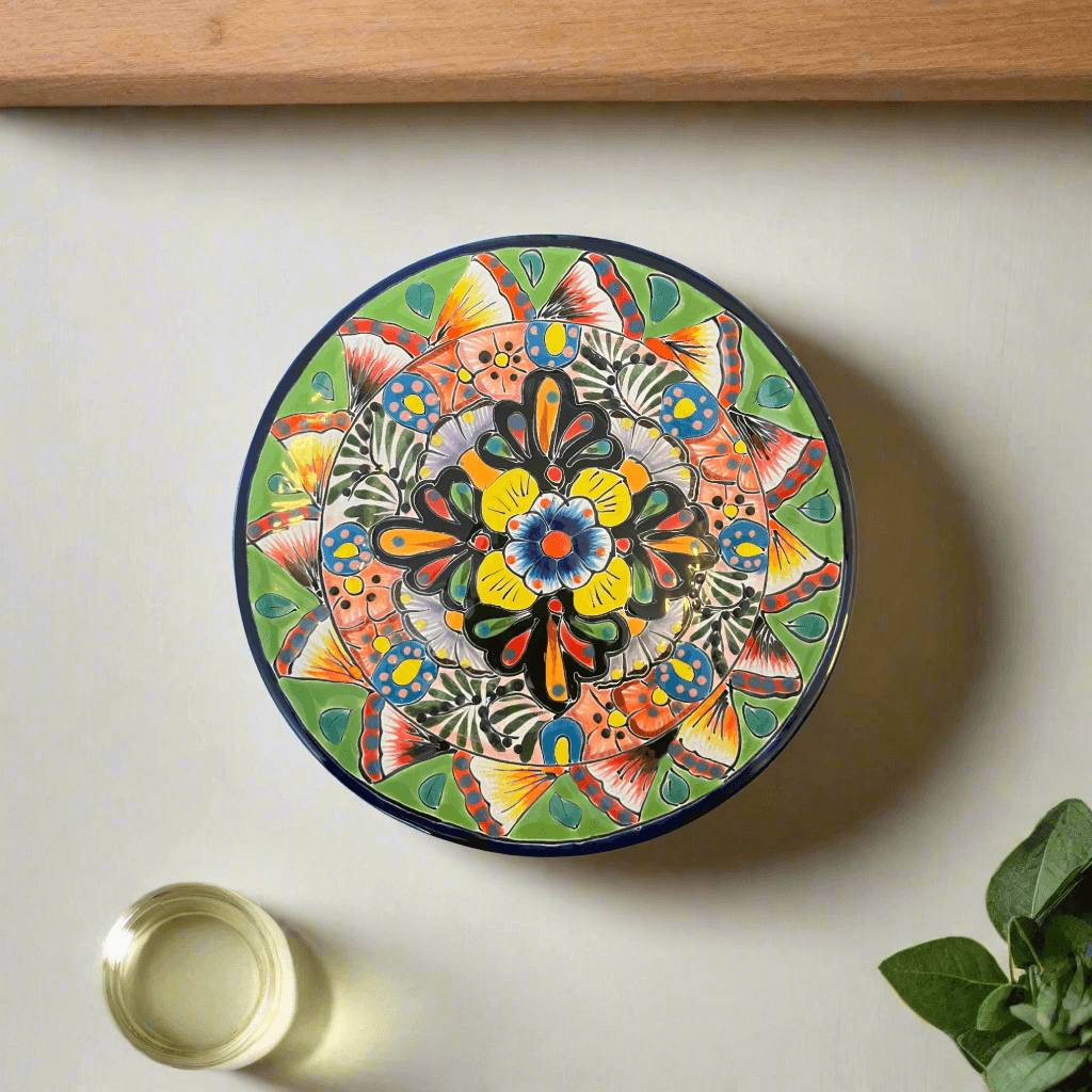 8" Talavera Ceramic Dinner Plate | Authentic Mexican Dinnerware