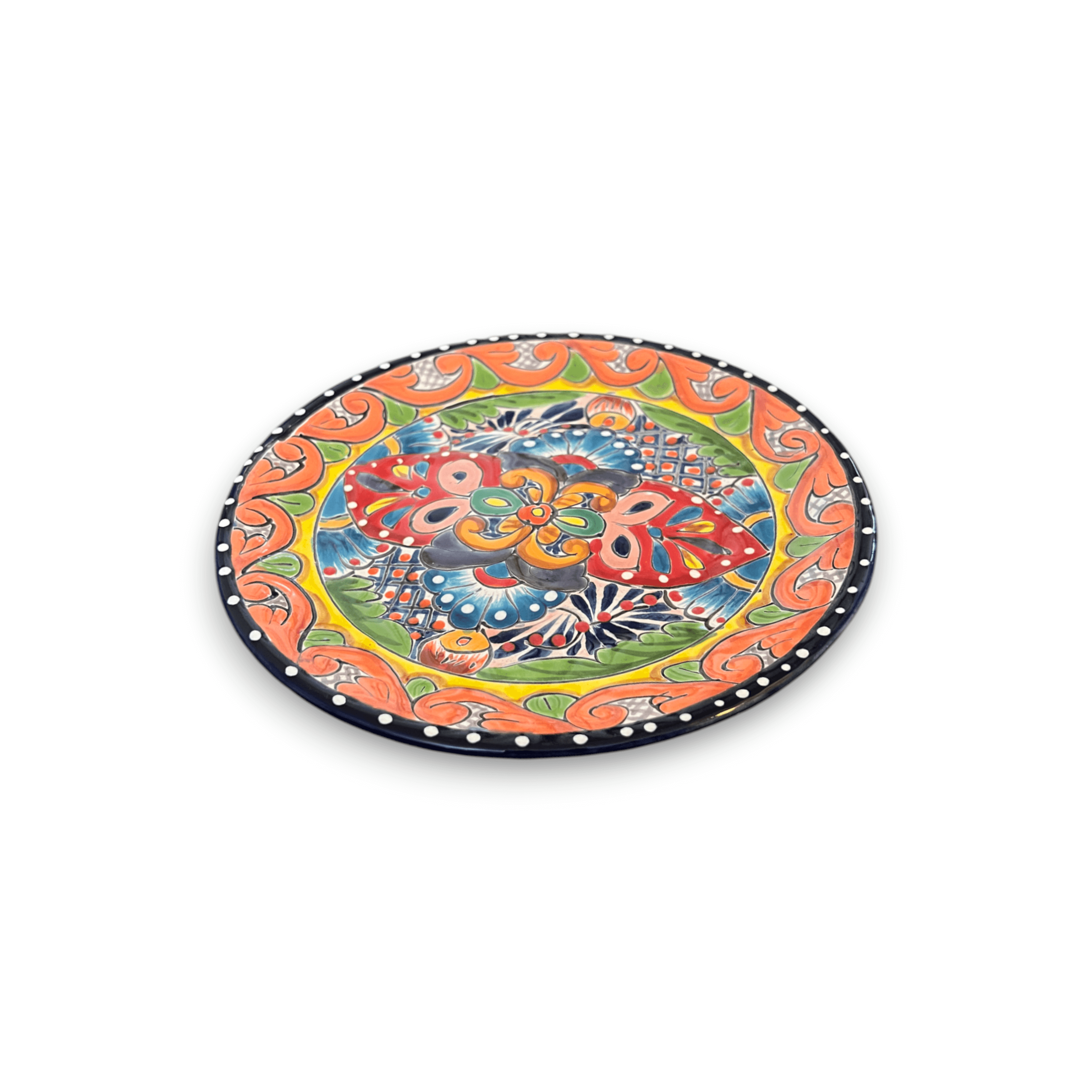 8" Talavera Ceramic Dinner Plate | Authentic Mexican Dinnerware