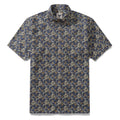 Men's Hawaiian Shirt Vintage Floral Print Cotton Button-down Short Sleeve Aloha Shirt By Sherry