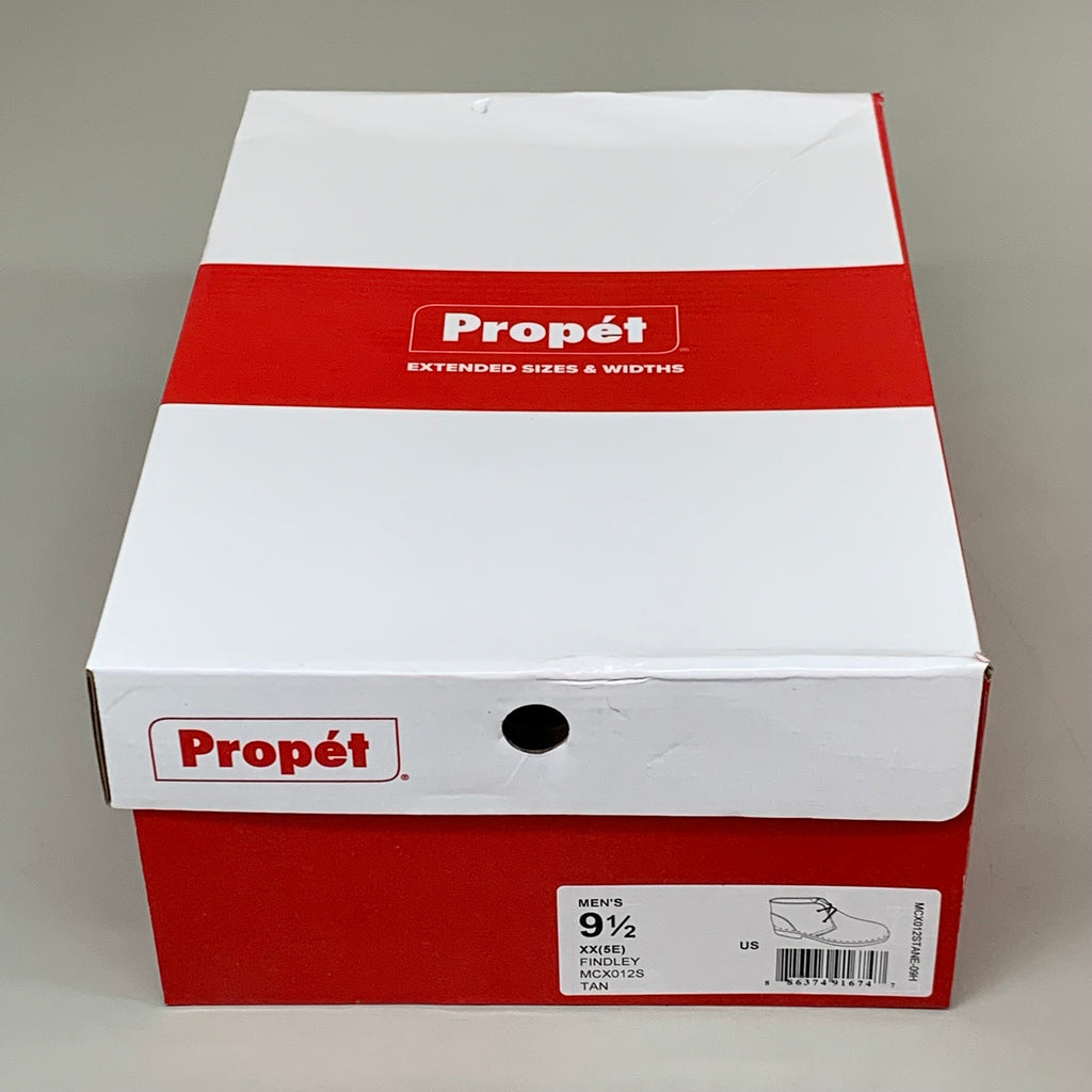 PROPET Findley Chukka Boot XX(5E) Men's SZ 9.5 Tan MCX012STANE-09H