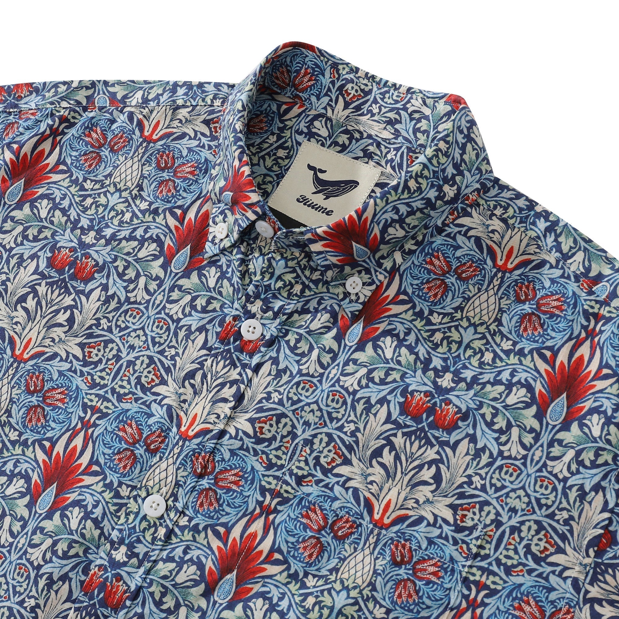 Hawaiian Shirts For Men Snakehead Designer Shirt 100% Cotton Morris Shirt By Amy