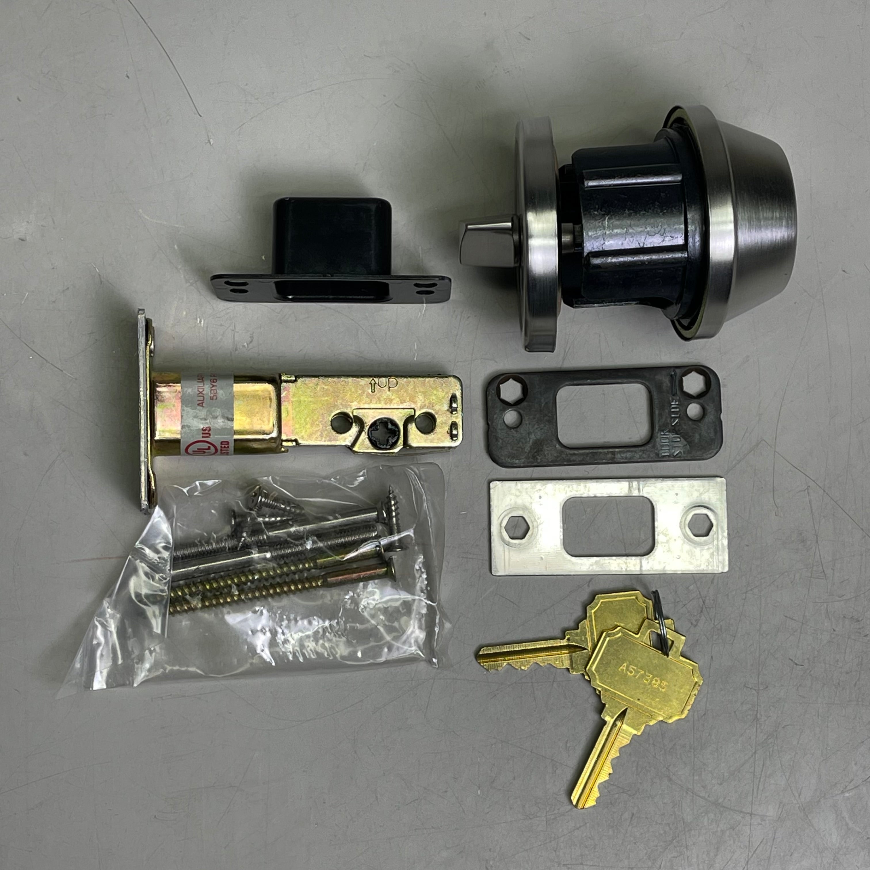 HAGER Deadbolt Satin Stainless Steel Grade 2 Cylinder Thumbturn 3215-32D