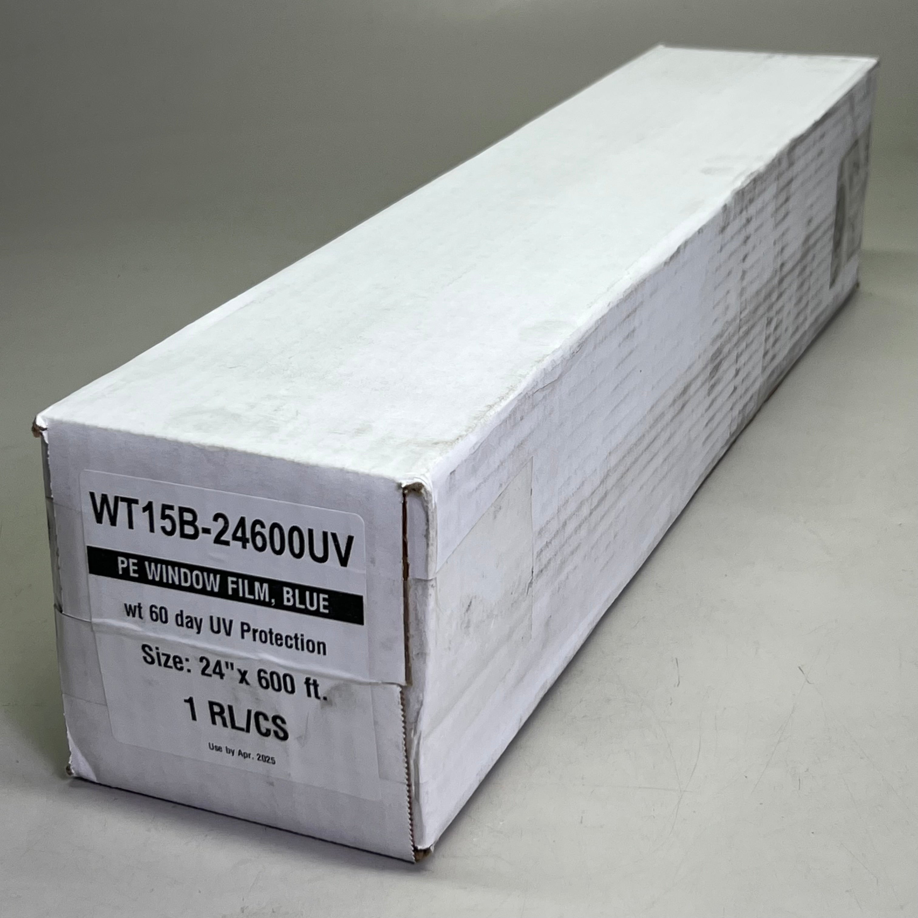 PE Protective Window Film Sz 24" W X 600' L, Blue WT15B-24600UV