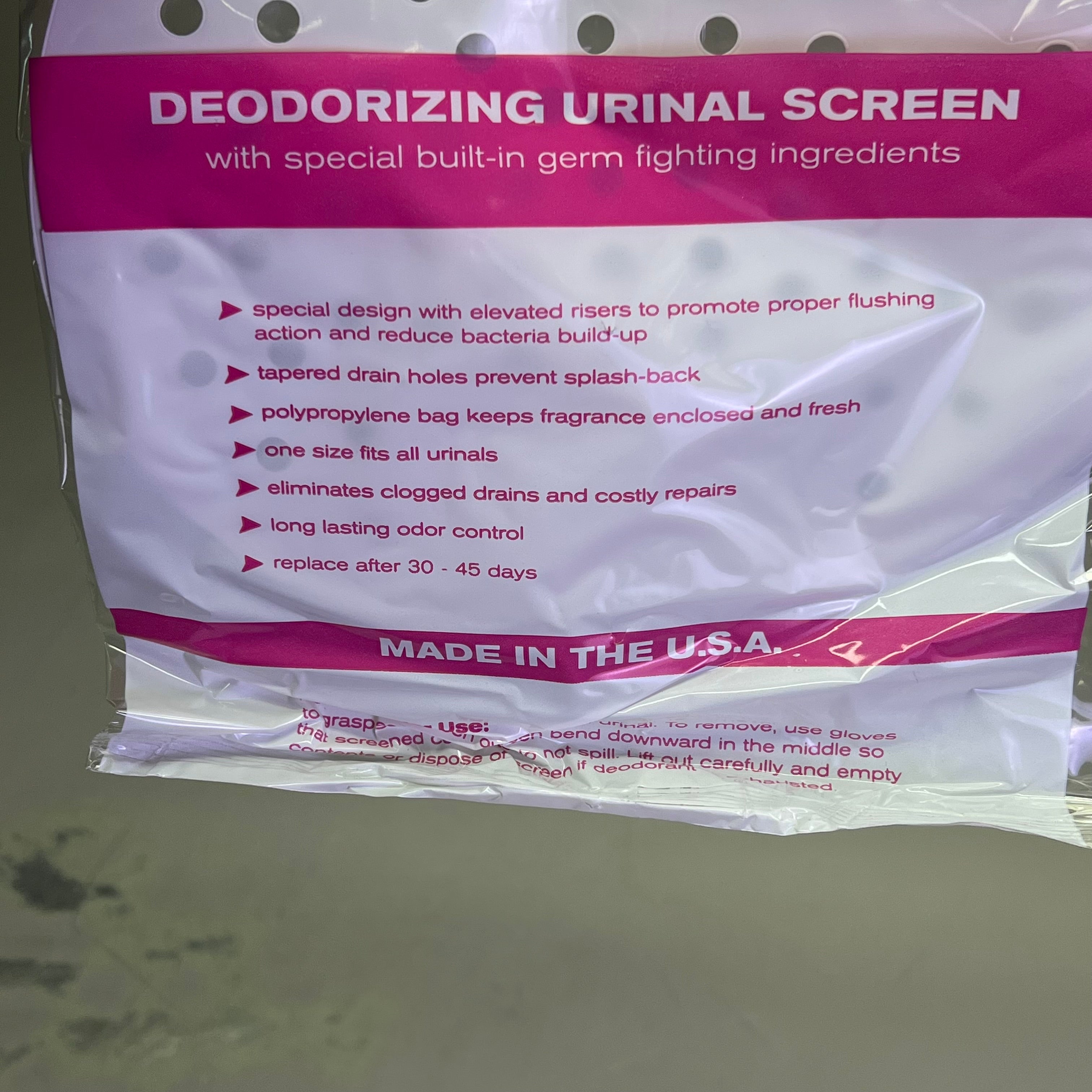WAXIE (24 PACK) Urinal Screen Flexible Vinyl Cherry Scented One Size White W1400