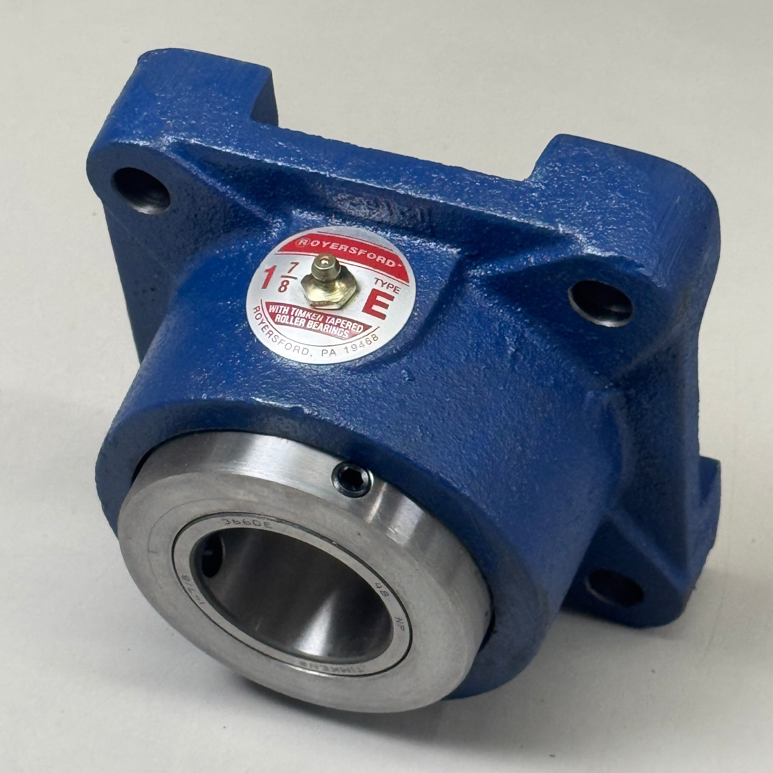 ROYERSFORD Type E 4-Bolt Square Flange Bearing 1-7/8" Tapered Roller 20-05-0114