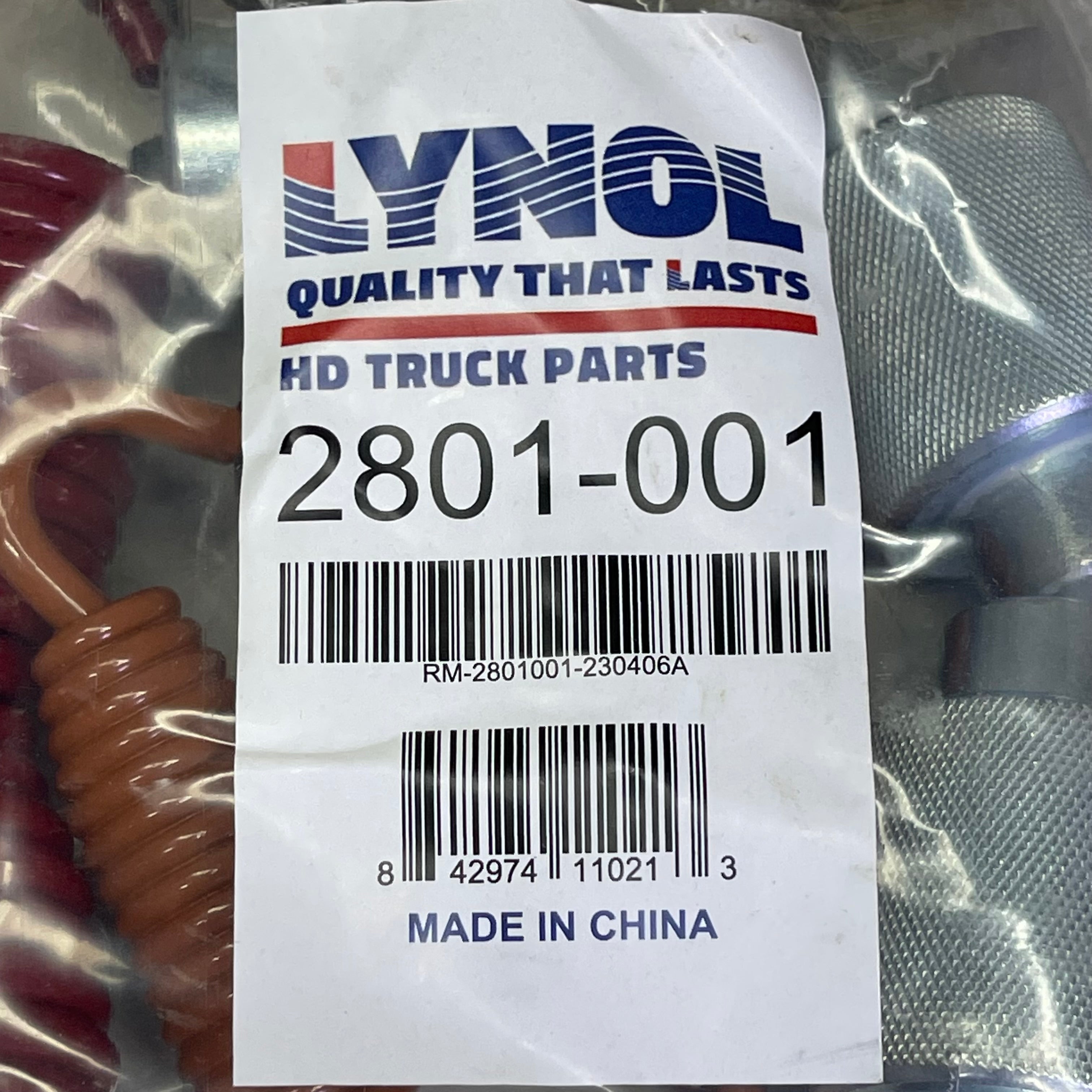 LYNOL Truck HD Air Brake Hardware Kit Steel & Red 2801-001