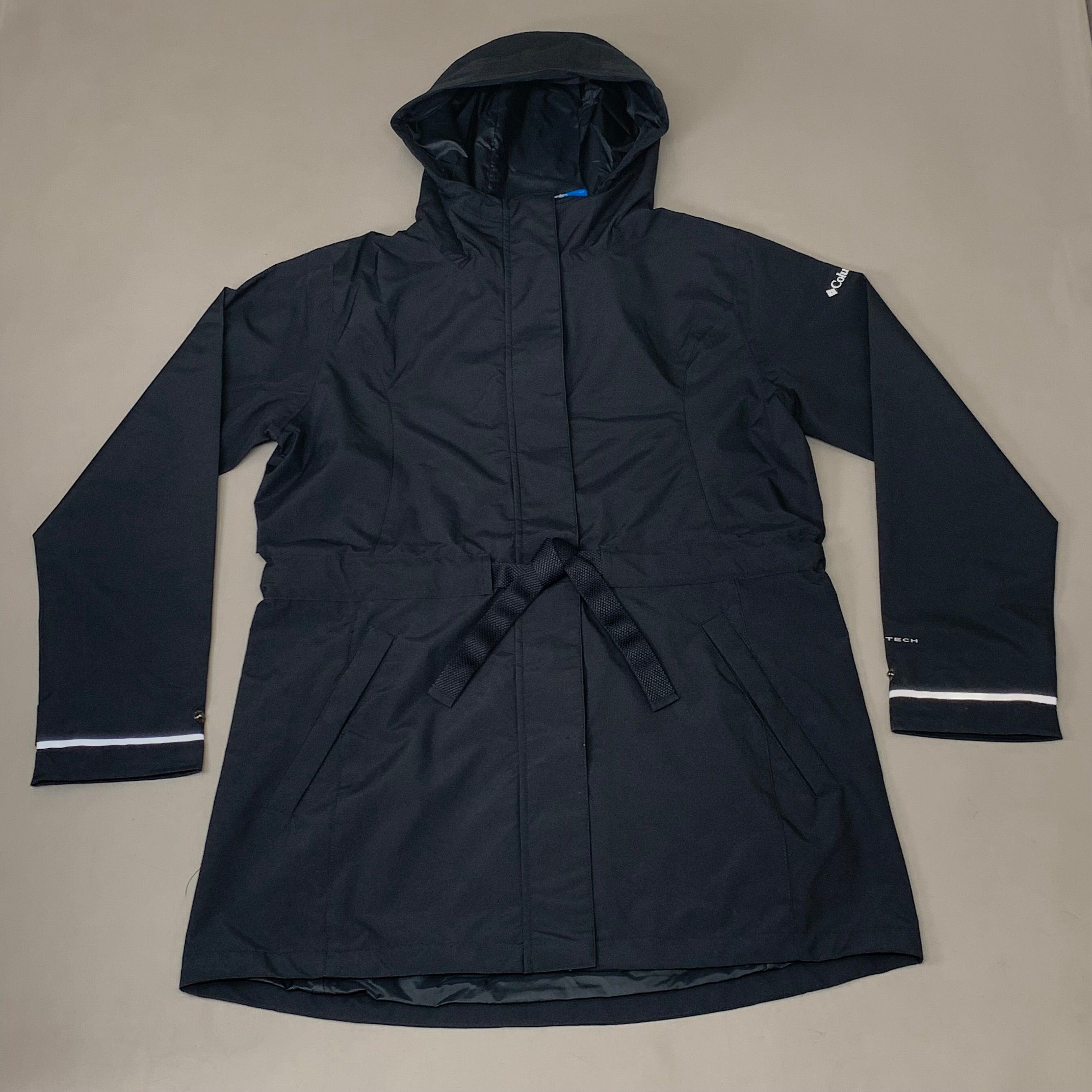 COLUMBIA Versatile Here & There Trench II Jacket Women's Sz L Black WL2409-010