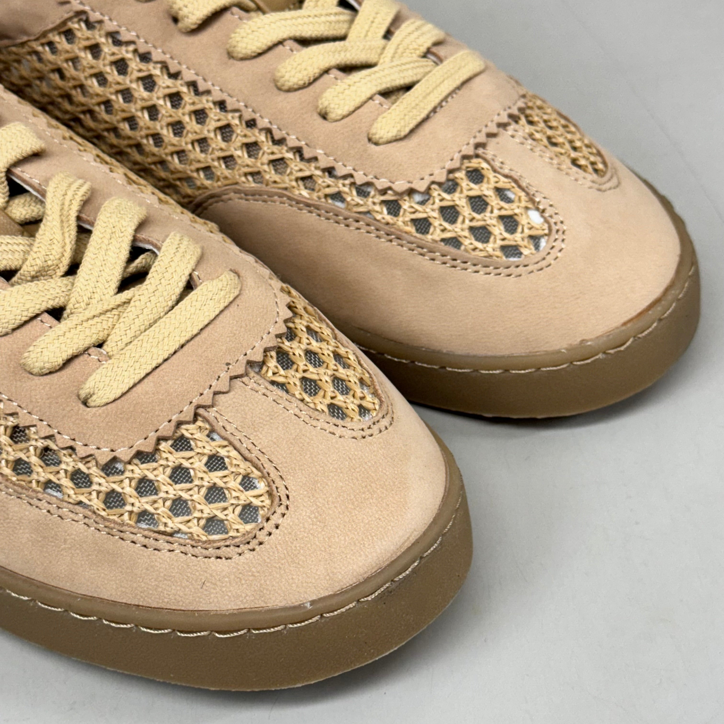 KENNETH COLE Sam Raffia Mesh Sneaker Women's Sz 8.5 Natural Mesh KL23SAM07