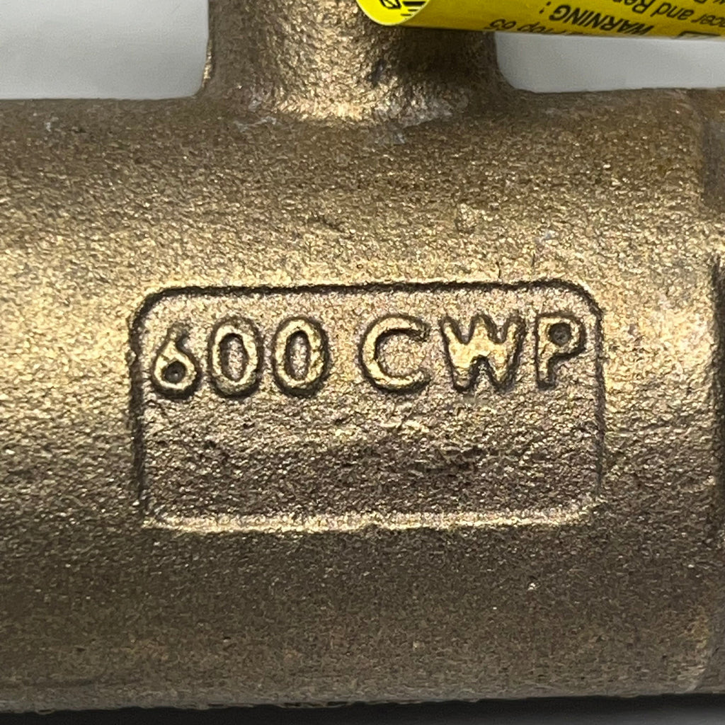 APOLLO Bronze Body 2-Piece Ball Valve W/ Pad Lock 1" 2.2" Top Inlet 75-105-01