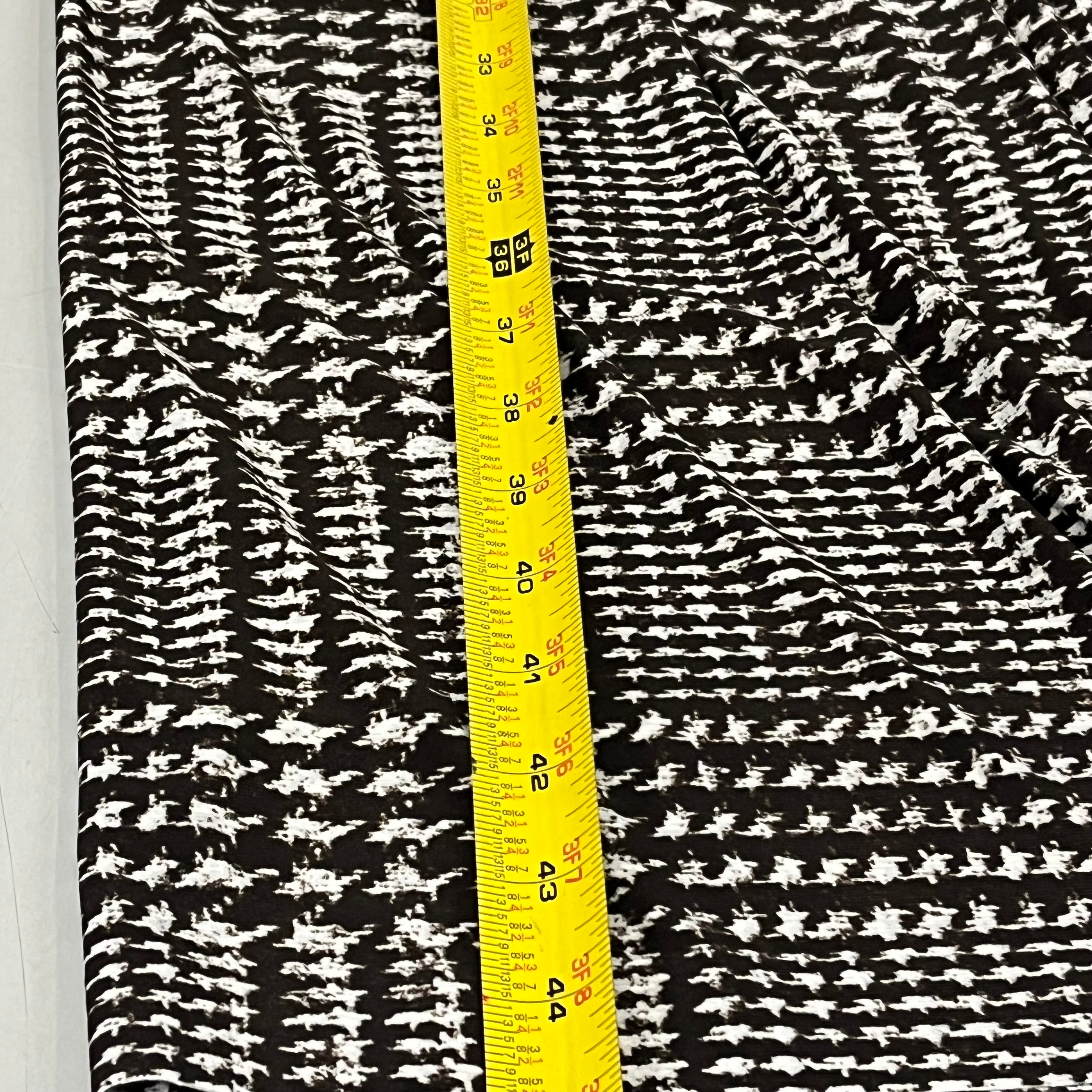 NORMA KAMALI High Waist Pleat Pant Women's Sz S/32 Chocolate Glenn Plaid Tweed