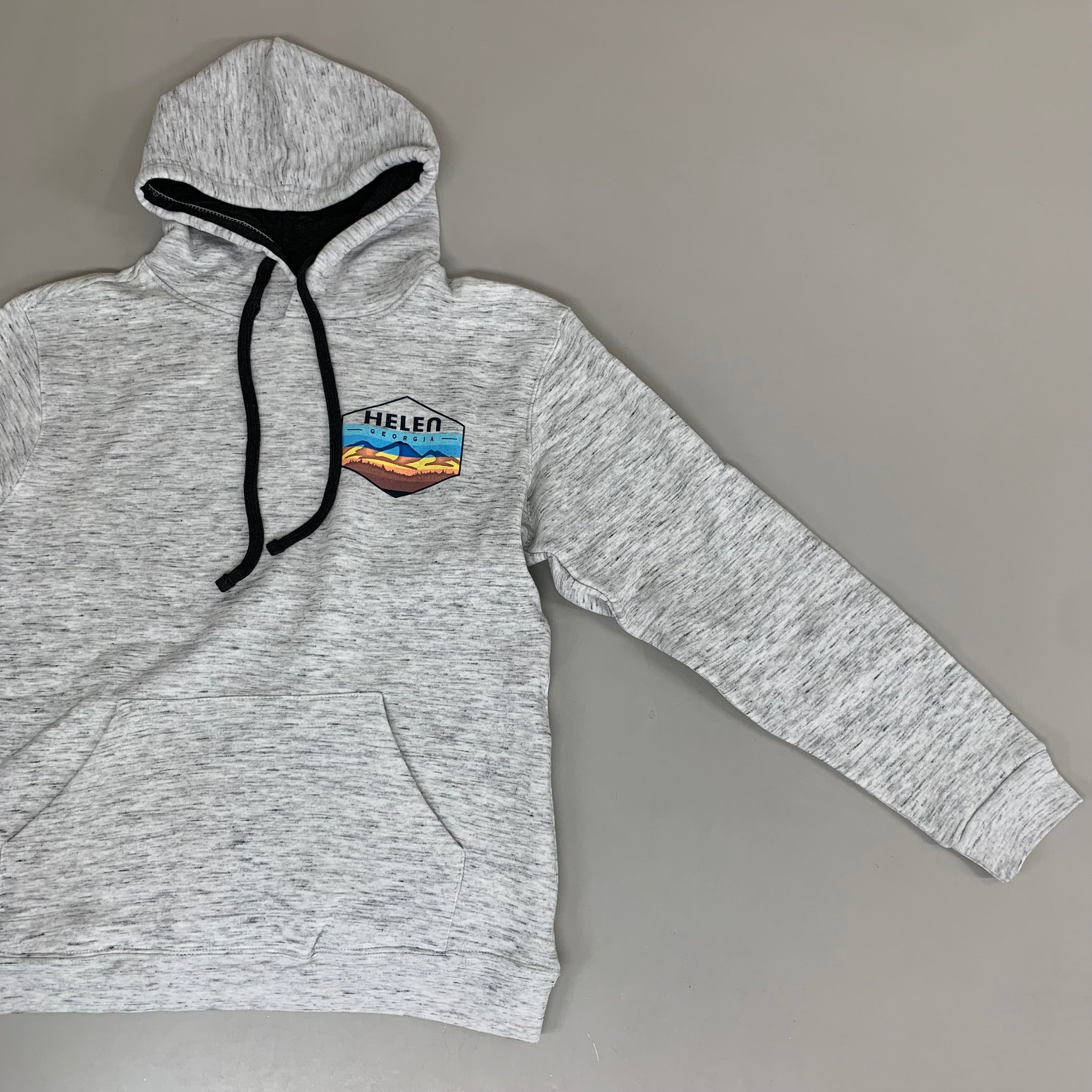 LONEROCK Helen Georgia Tie Hoodie Sz L White/Grey
