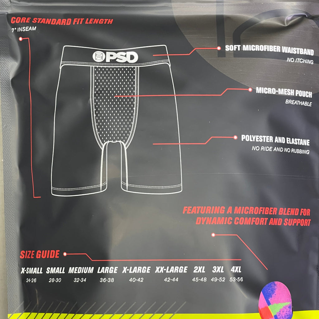 PSD (3 PACK) Neon Cannabis Men's Boxer Briefs Large NEON CANNABIS