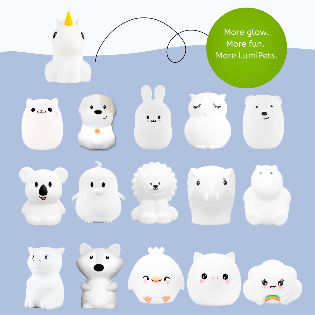Unicorn Night Light - Soft Silicone Nursery Lamp | LumiPets®