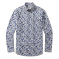 Men's Hawaiian Floral Pattern Series 1 Elm Tree Print Cotton Button-down Long Sleeve Aloha Shirt By Sun