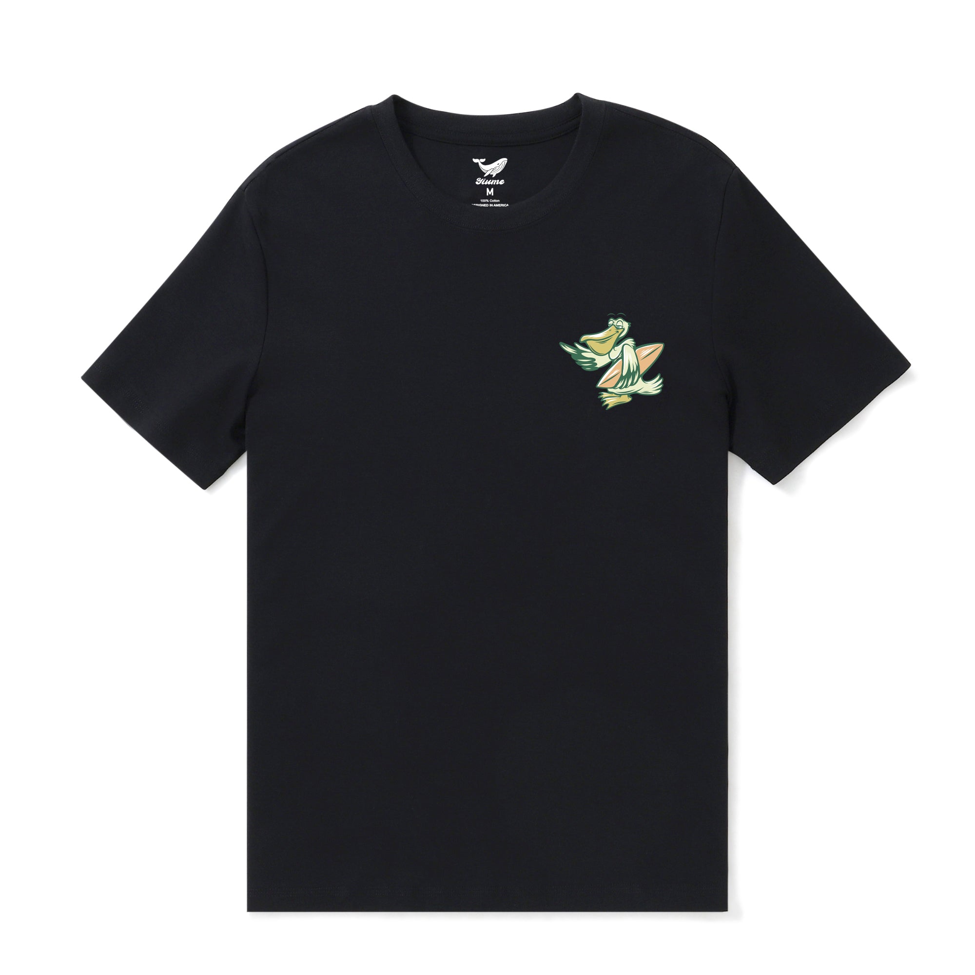 Hawaiian Tee For Men More Surf - Less Work By Loindaflow Tee Crew Neck 100% Cotton - BLACK By Laihha Organna