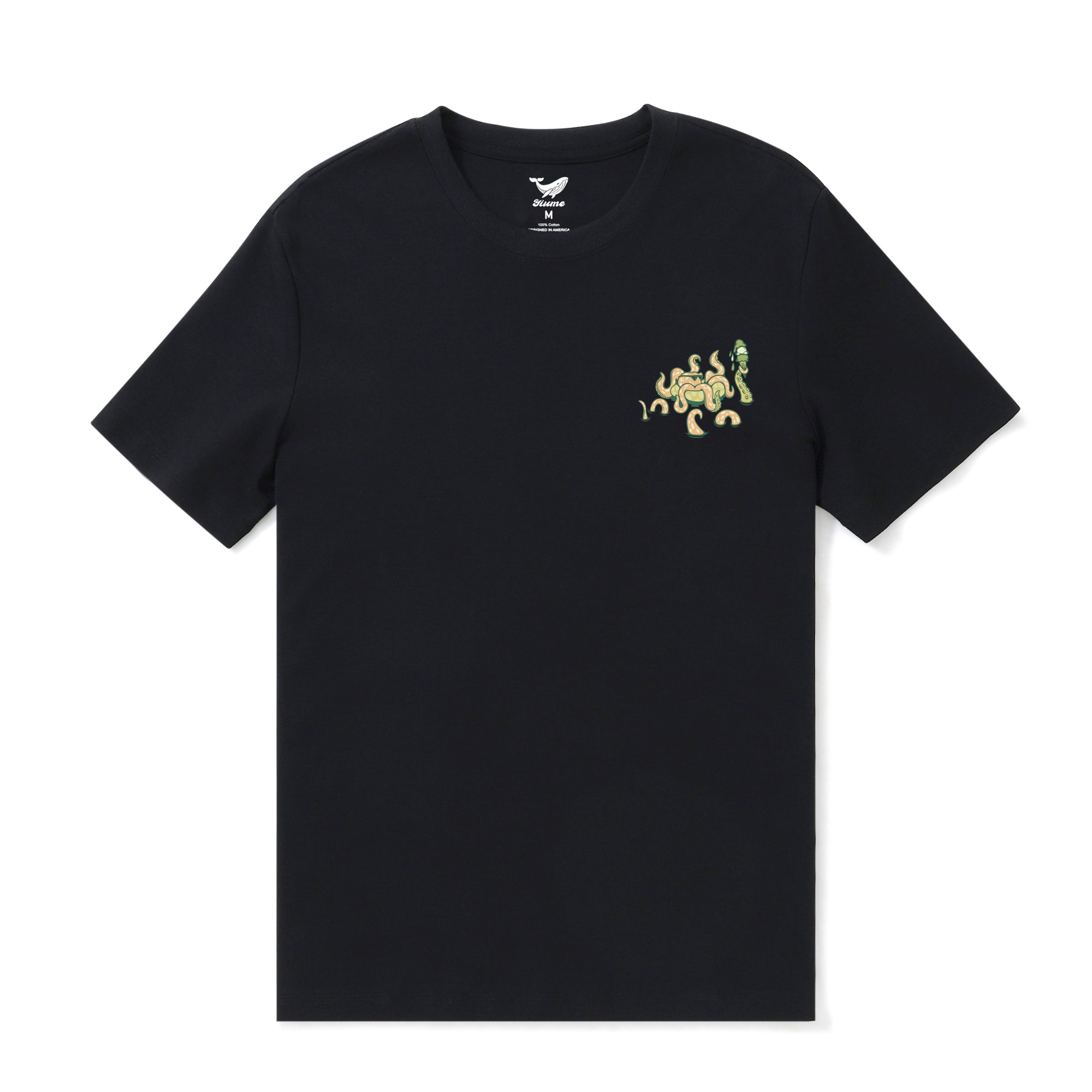 Hawaiian Tee For Men Taking the day off By Loindaflow Tee Crew Neck 100% Cotton - BLACK By Laihha Organna