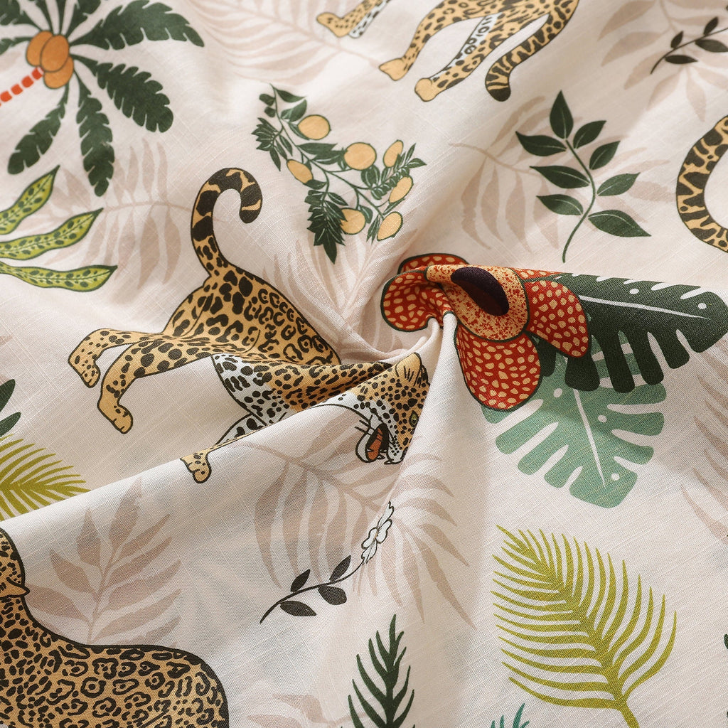 Funky Hawaiian Shirt For Men Adventure of the Jaguar Print Button Down Shirt By Julia Madoka