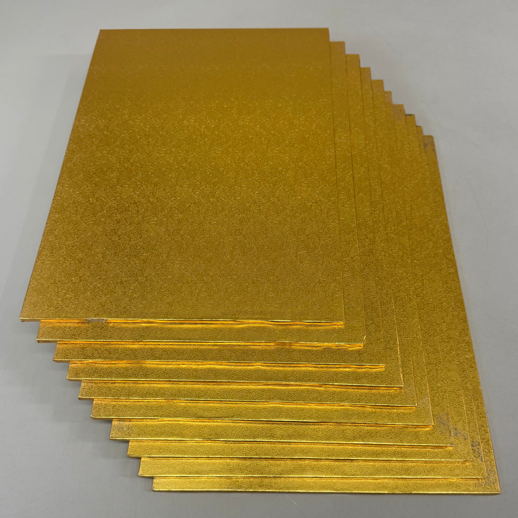 STURDYBOARD Rectangle High Density Fiber Boards White/Gold UNSB0913EG (10 Pack)