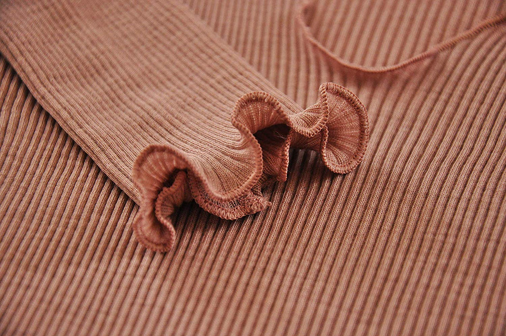 EGI Luxury Wool Silk V-Neck Long Sleeve Top. Proudly Made in Italy (1493)