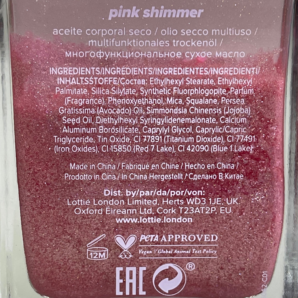 LOTTIE LONDON (3 PACK) Sweet Drizzle Body Oil 1.69 fl oz "Pink Shimmer" SPR021