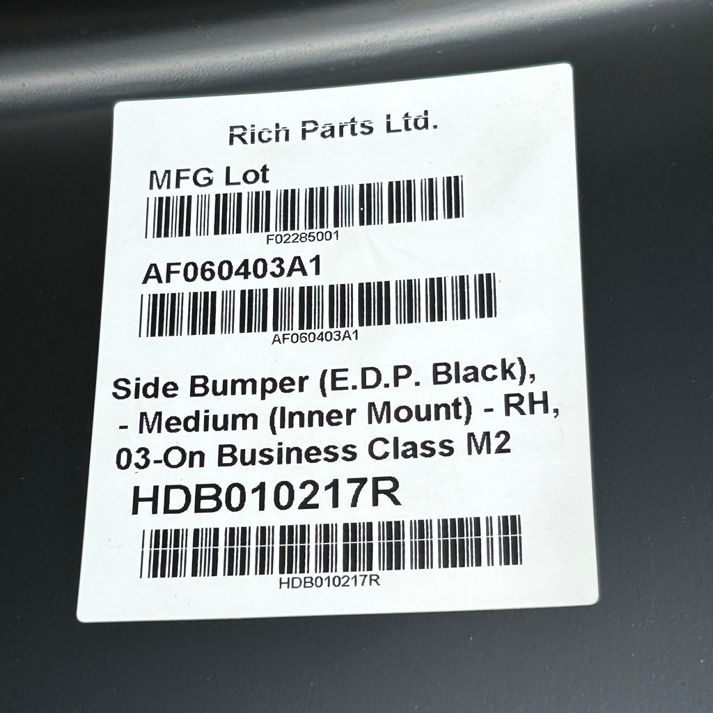 RICH PARTS Side Bumper End Replacement For Frieghtliner As-is (Slightly Scratched) Black HDB010217R