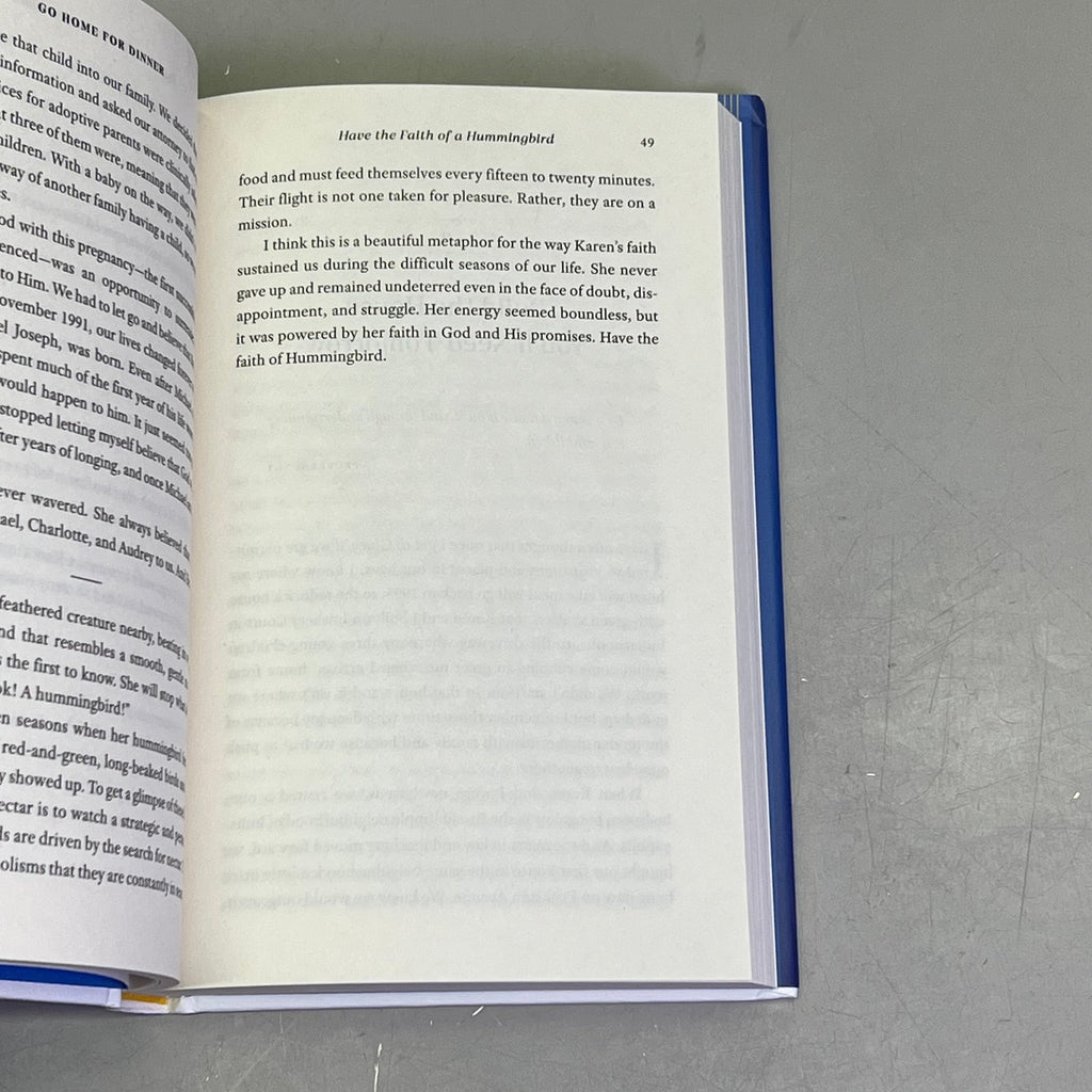 GO HOME FOR DINNER Advice On How Faith Makes A Family & Family Makes A Life Book