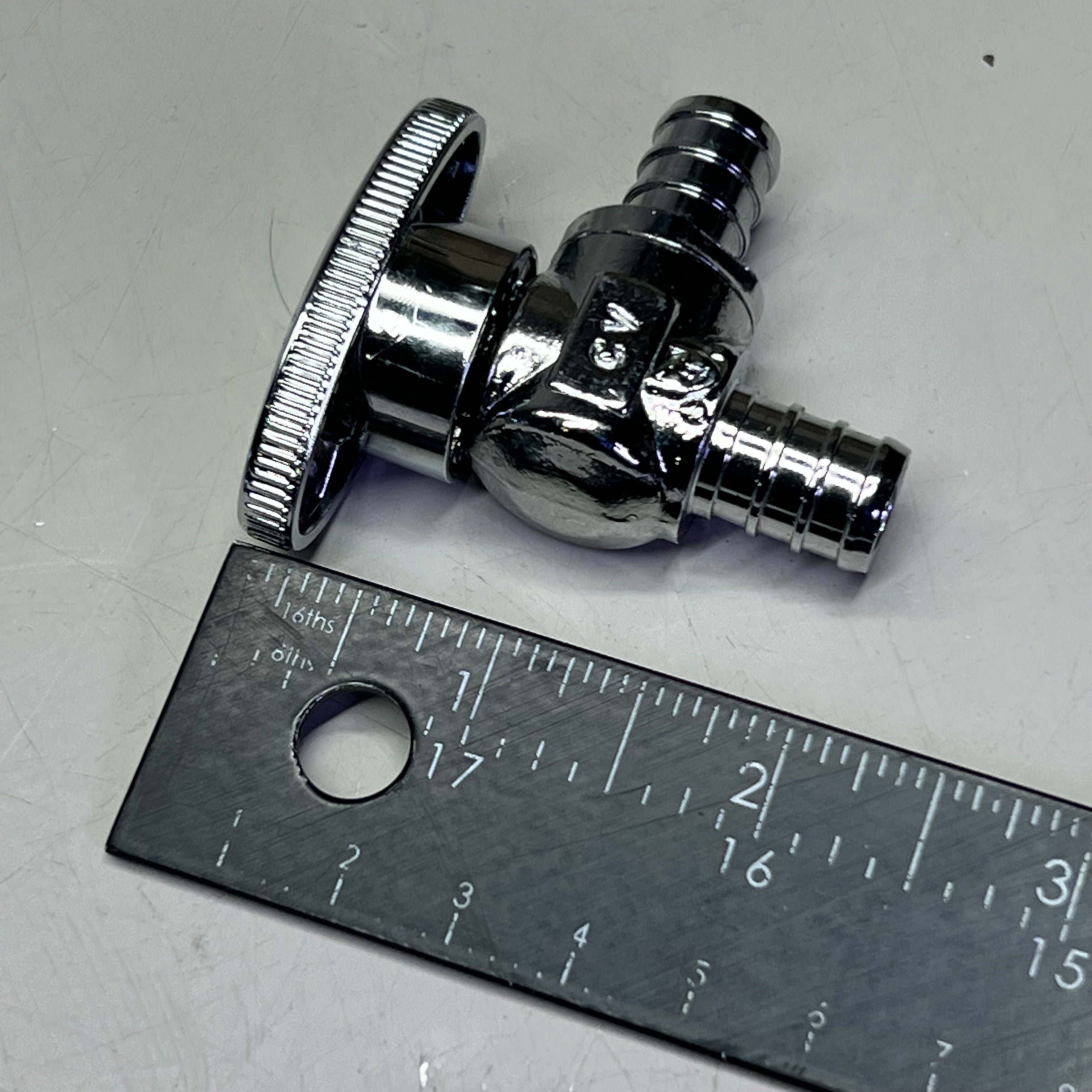 CROWN (5 Pack) Turn Supply Stop Valve 1/4", Chrome