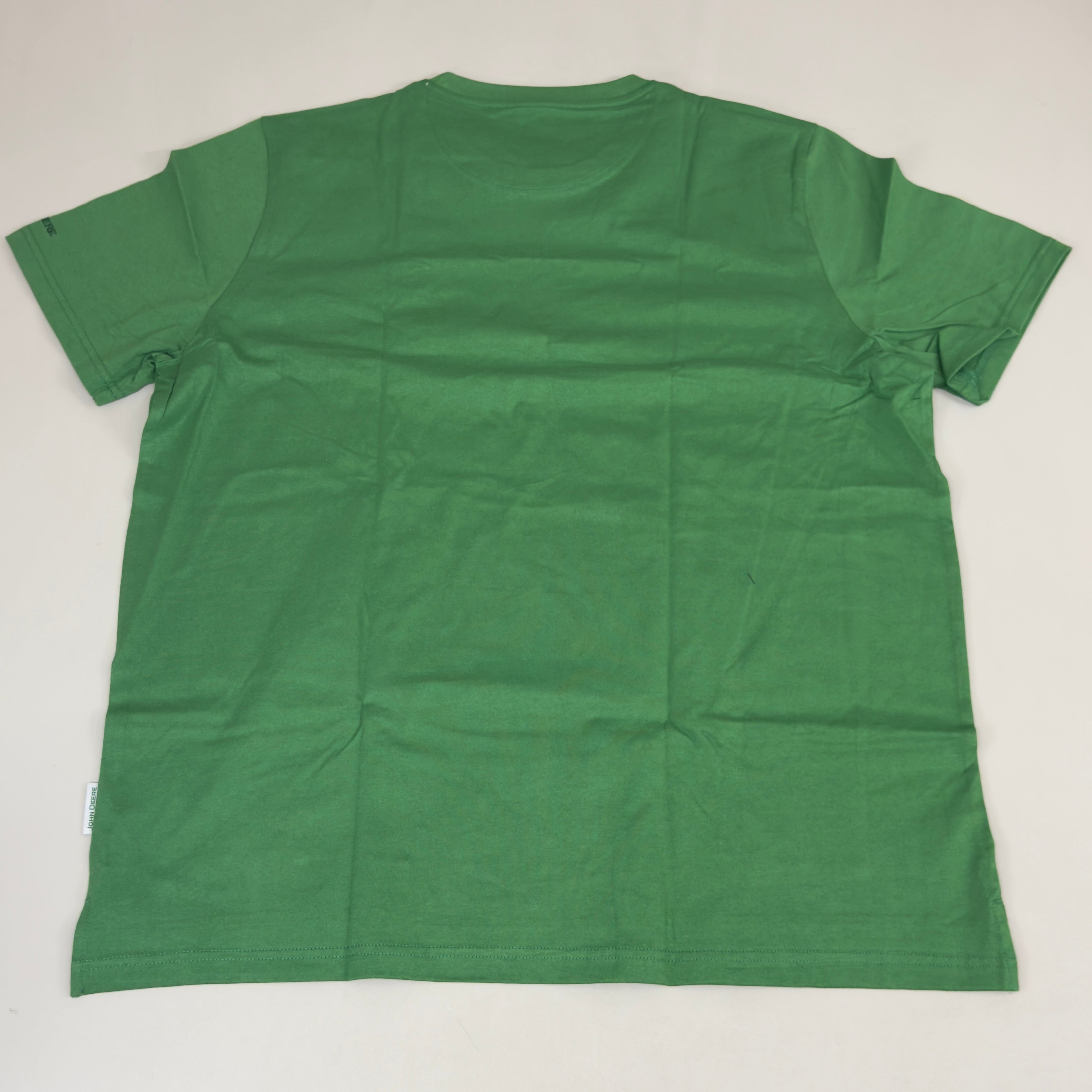 JOHN DEERE Embroidered Logo Short Sleeve Tee Shirt Men's Sz XXL Green 1896842