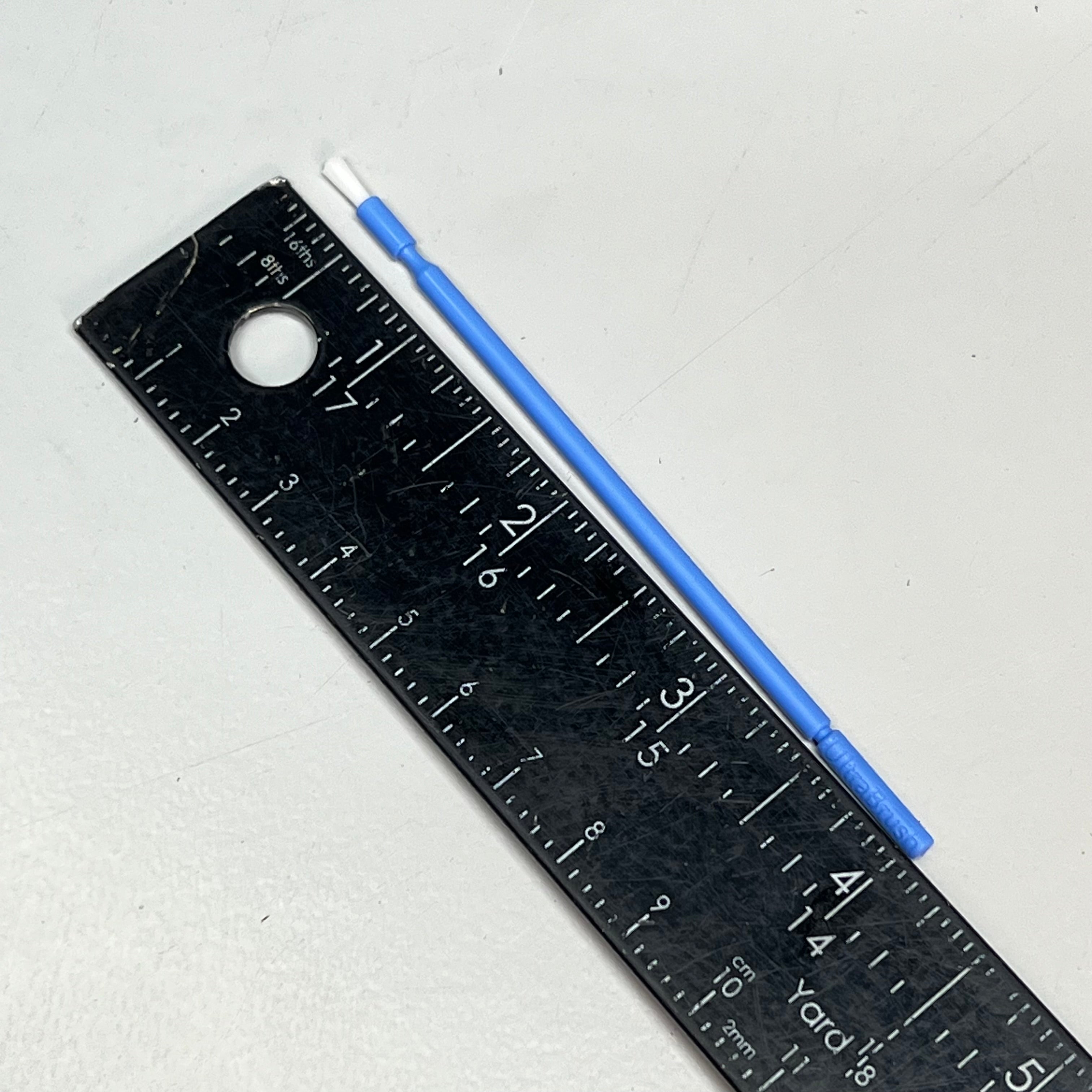 (SEE IMAGES- QUANTITY) Bristle Brush 200 Strands Short Neck Blue/White 290135