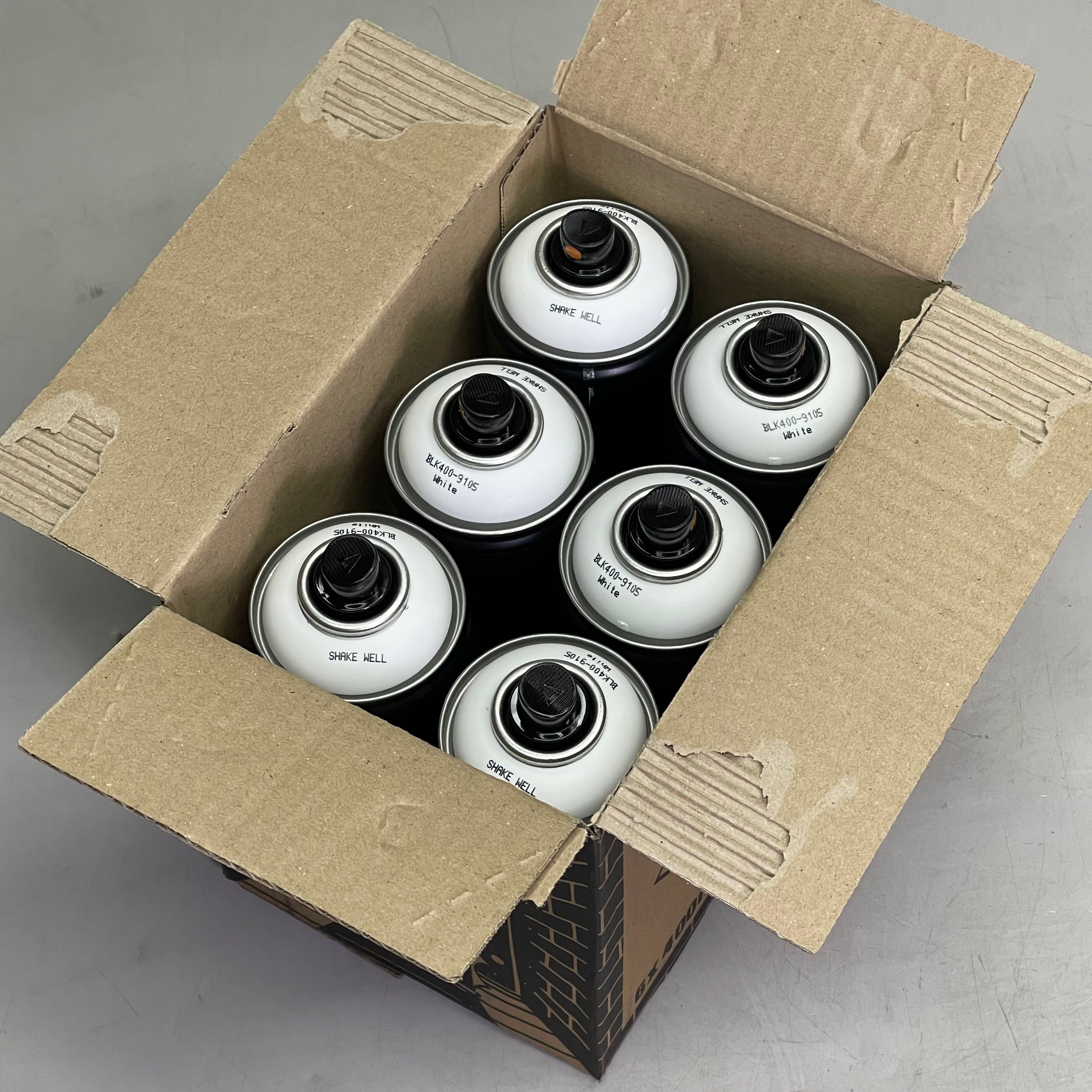MONTANA CANS (6-PACK) Montana Black White Spray Paint 11 oz White BLK400-9105