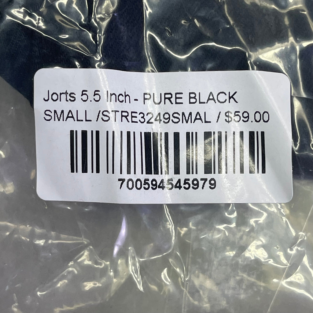 HANDUP APPAREL Jorts 5.5" SMALL Men's Pure Black STRE3249SMAL