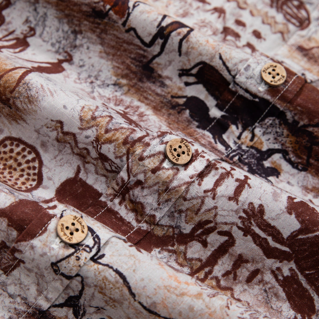 Men's Hawaiian Shirt Dawn of Artistry Print Cotton Button-down Vintage Aloha Shirt By Sun