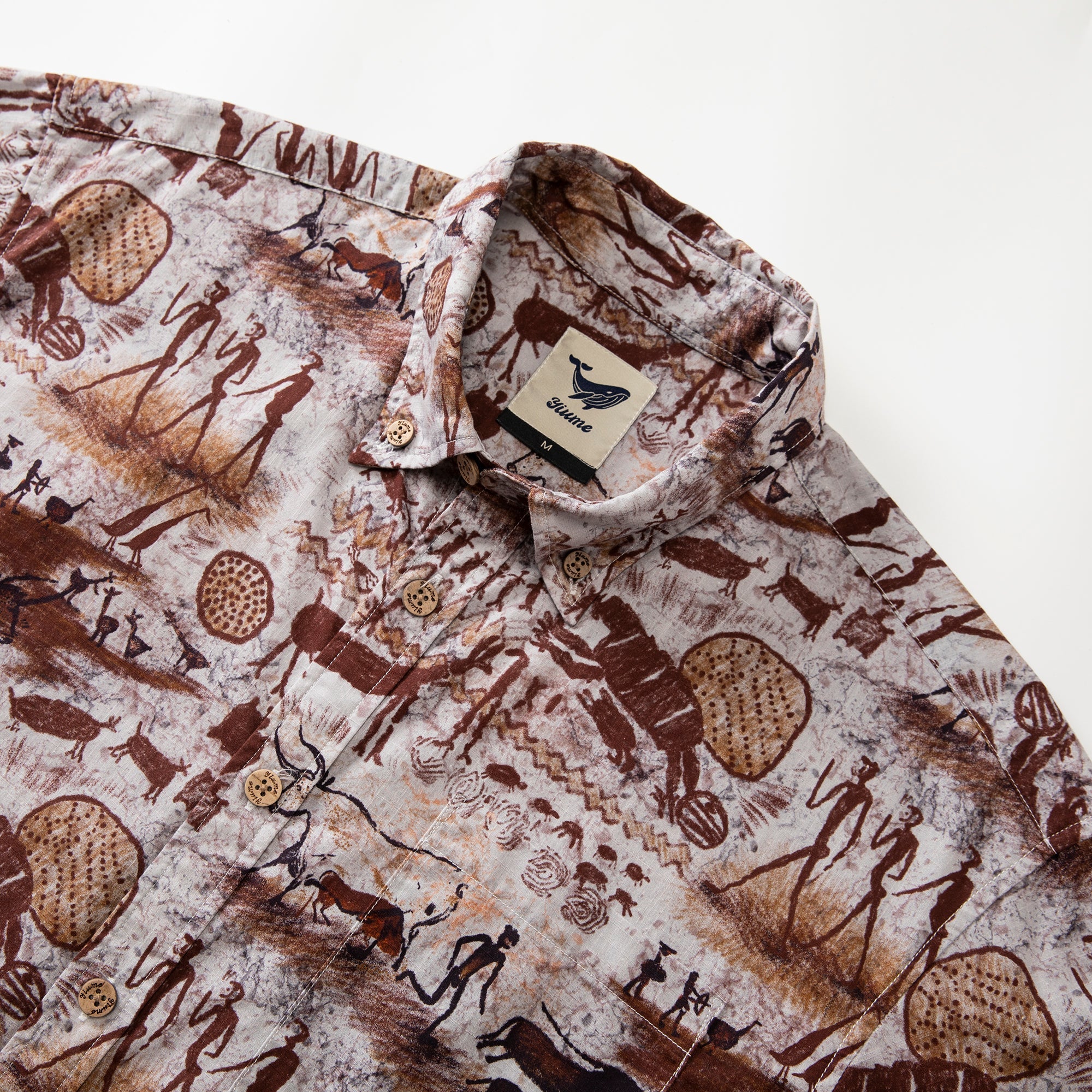 Men's Hawaiian Shirt Dawn of Artistry Print Cotton Button-down Vintage Aloha Shirt By Sun
