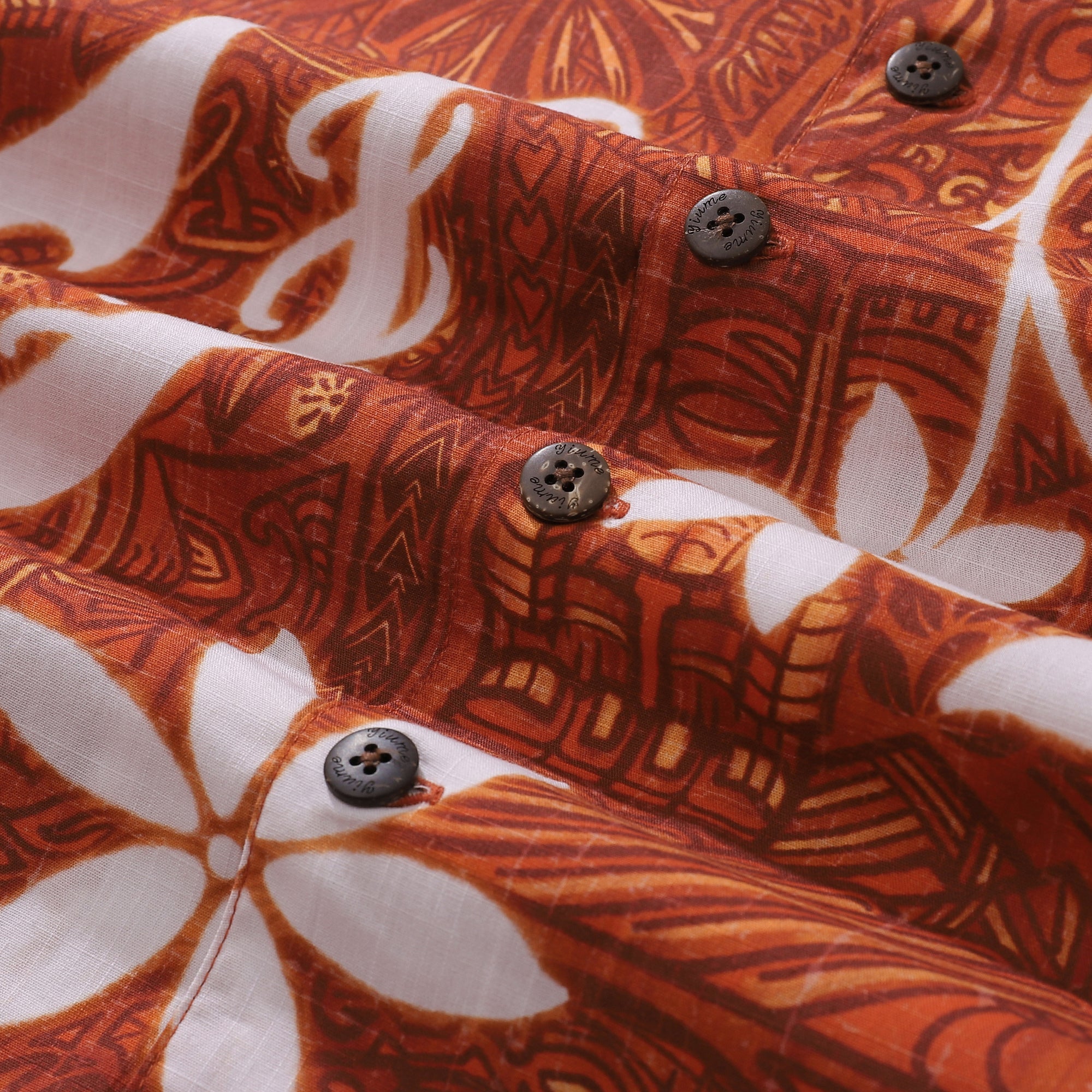 Red Hawaiian Shirt For Men Tiki Hawaii Shirt Camp Collar 100% Cotton Shirt By Sun