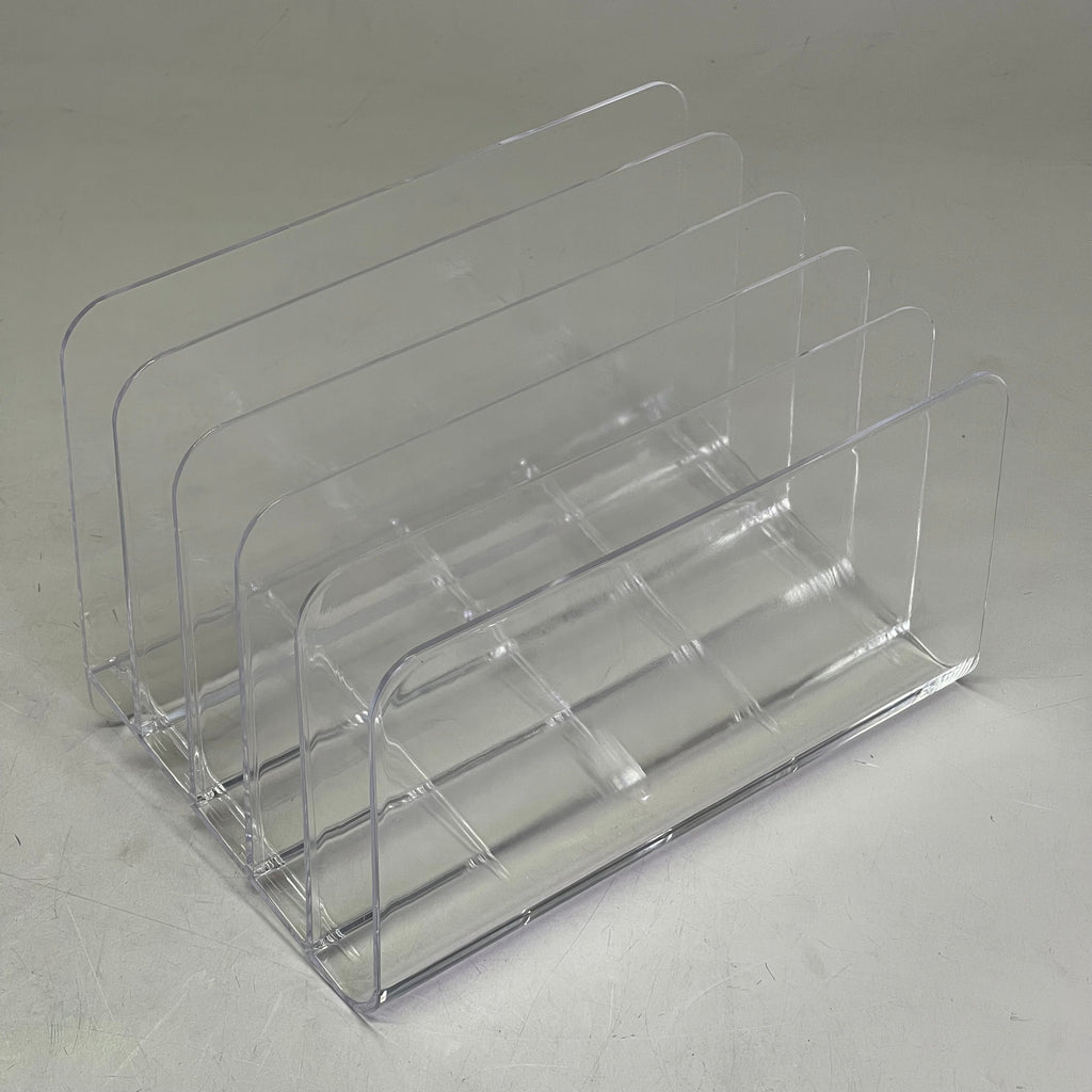 TRU RED 5-Slot Letter Sorter 9.5" x 6.5" x 6.3" Clear TR62285