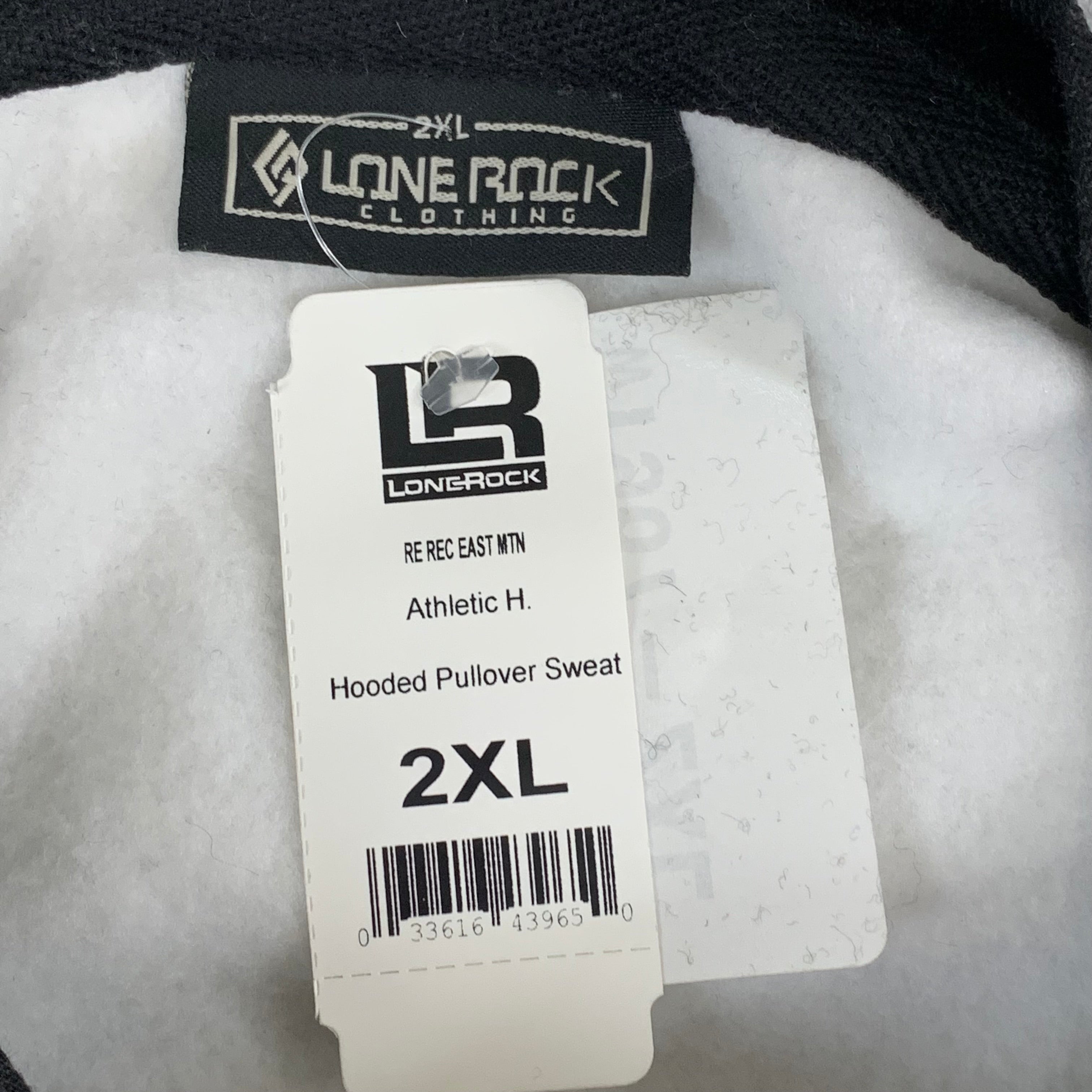LONEROCK Helen Georgia Tie Hoodie Sz 2XL White/Grey