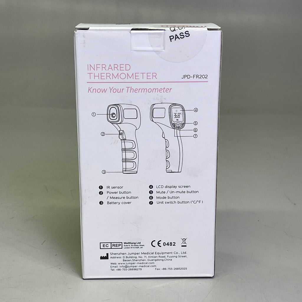 JUMPER Non-Contact Infrared Thermometer For Humans & Objects *USA SELLER* JPD-FR202