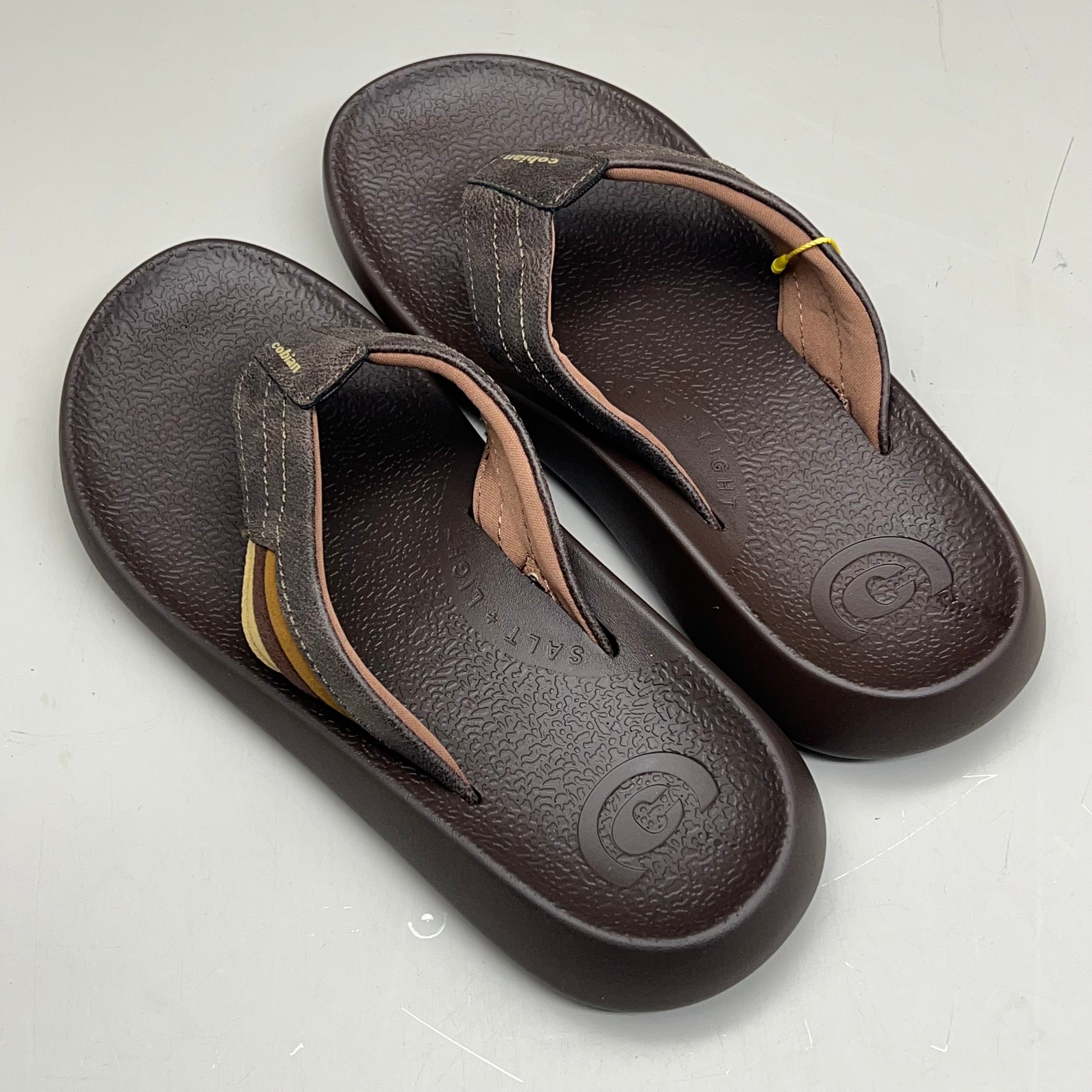 COBIAN Kandui Synthetic Leather Strap Men's Sz 12, EU 45 Chocolate KAN25-2011-12