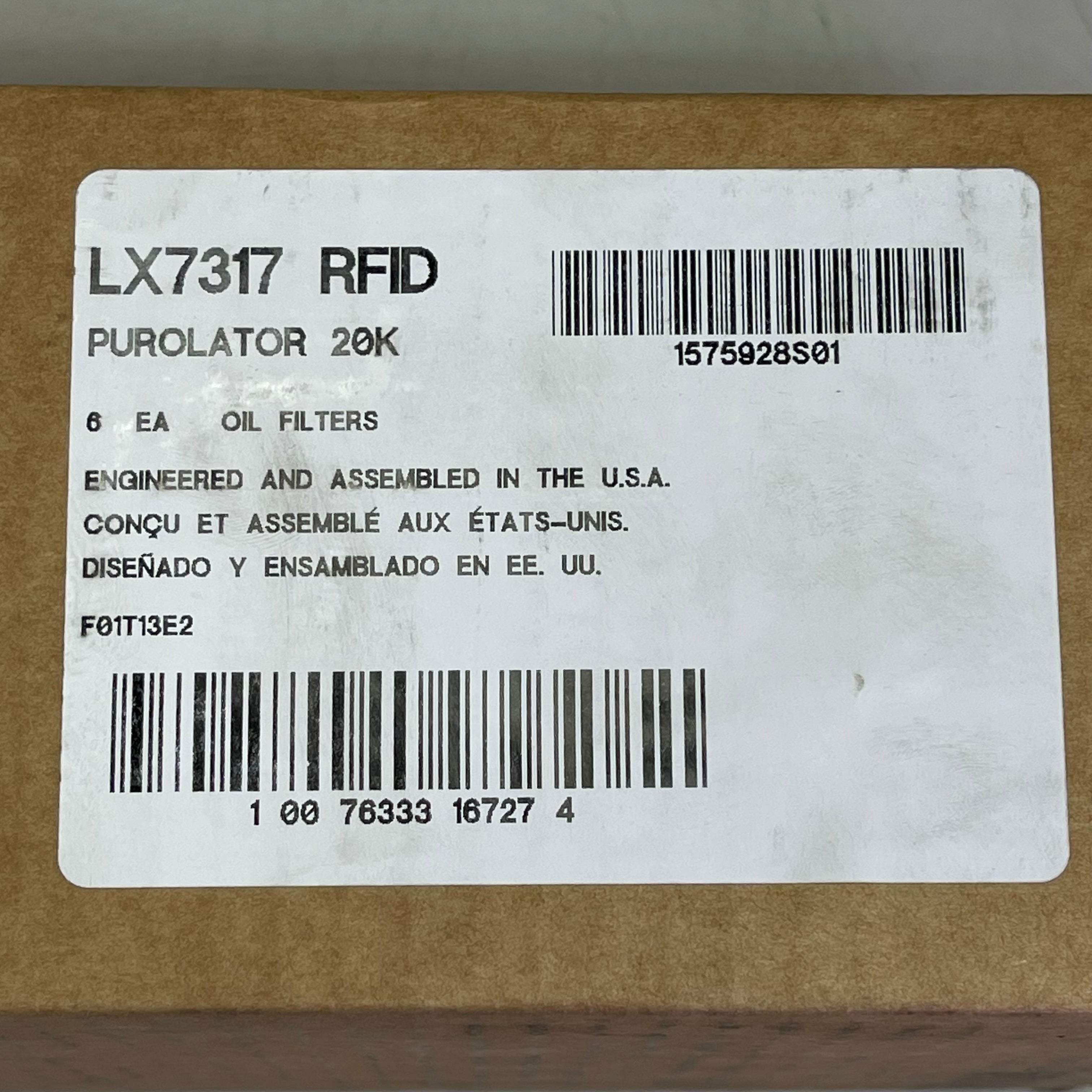 PUROLATOR (6 PACK) Maximum Protection Oil Filter 20000 Miles LX7317
