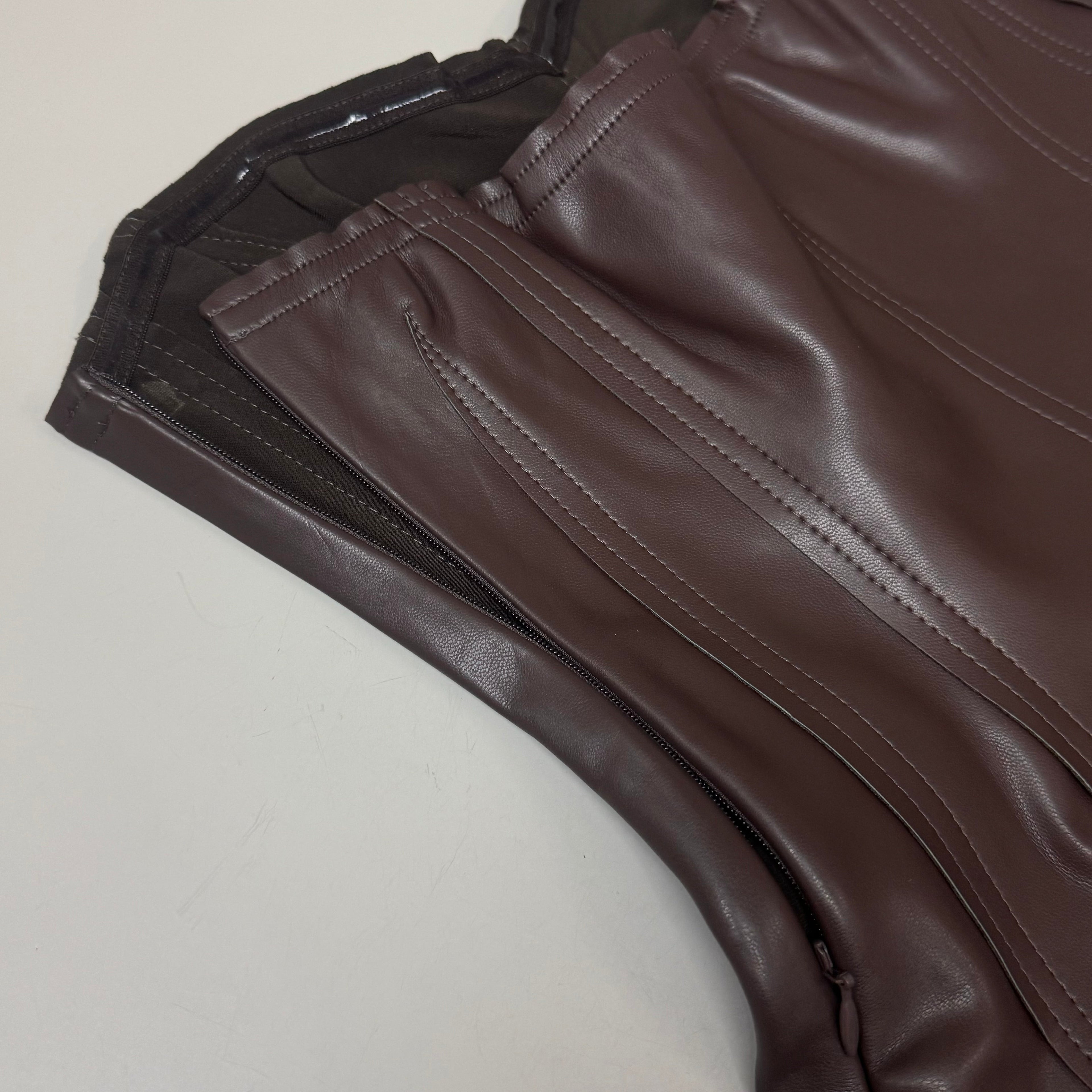 NORMA KAMALI Strapless Grace Mini Dress Unlined Women's Sz XS/34 Chocolate