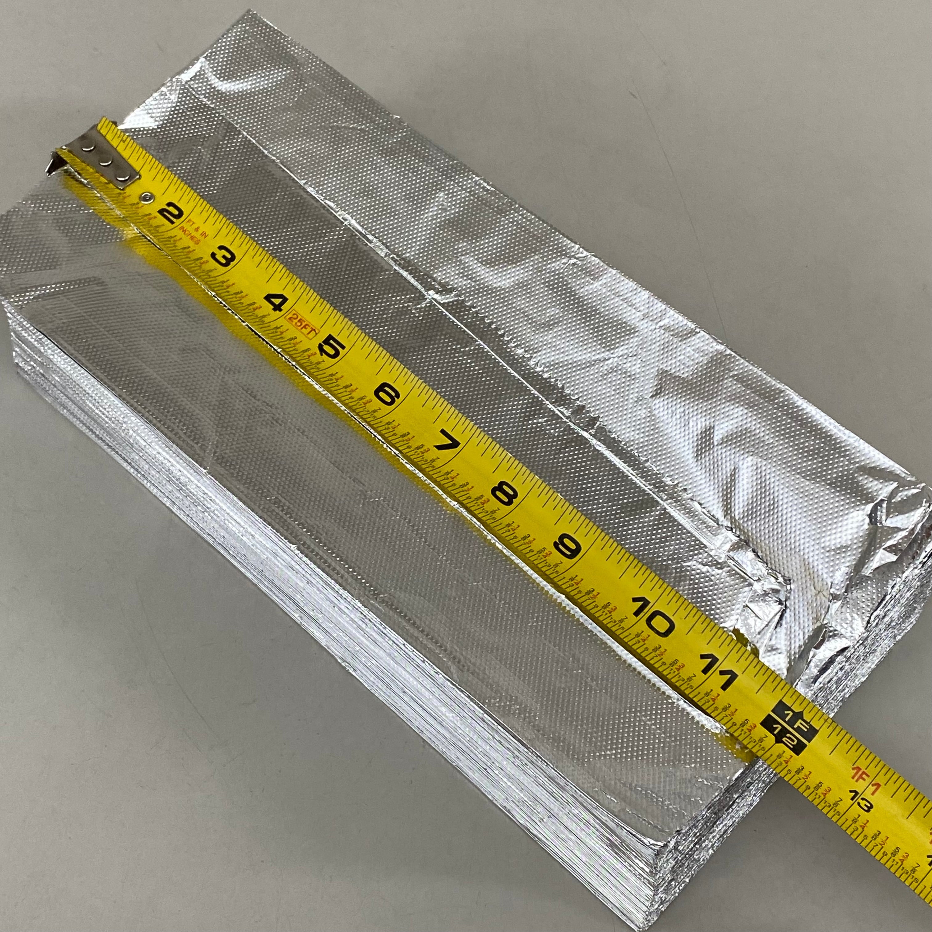 WESTERN PLASTICS (500 Pack, 1 Box) Aluminum Interfolded Foil Sheets 12"x 10 3/4" 634 (New Other- Slightly Distressed Box)